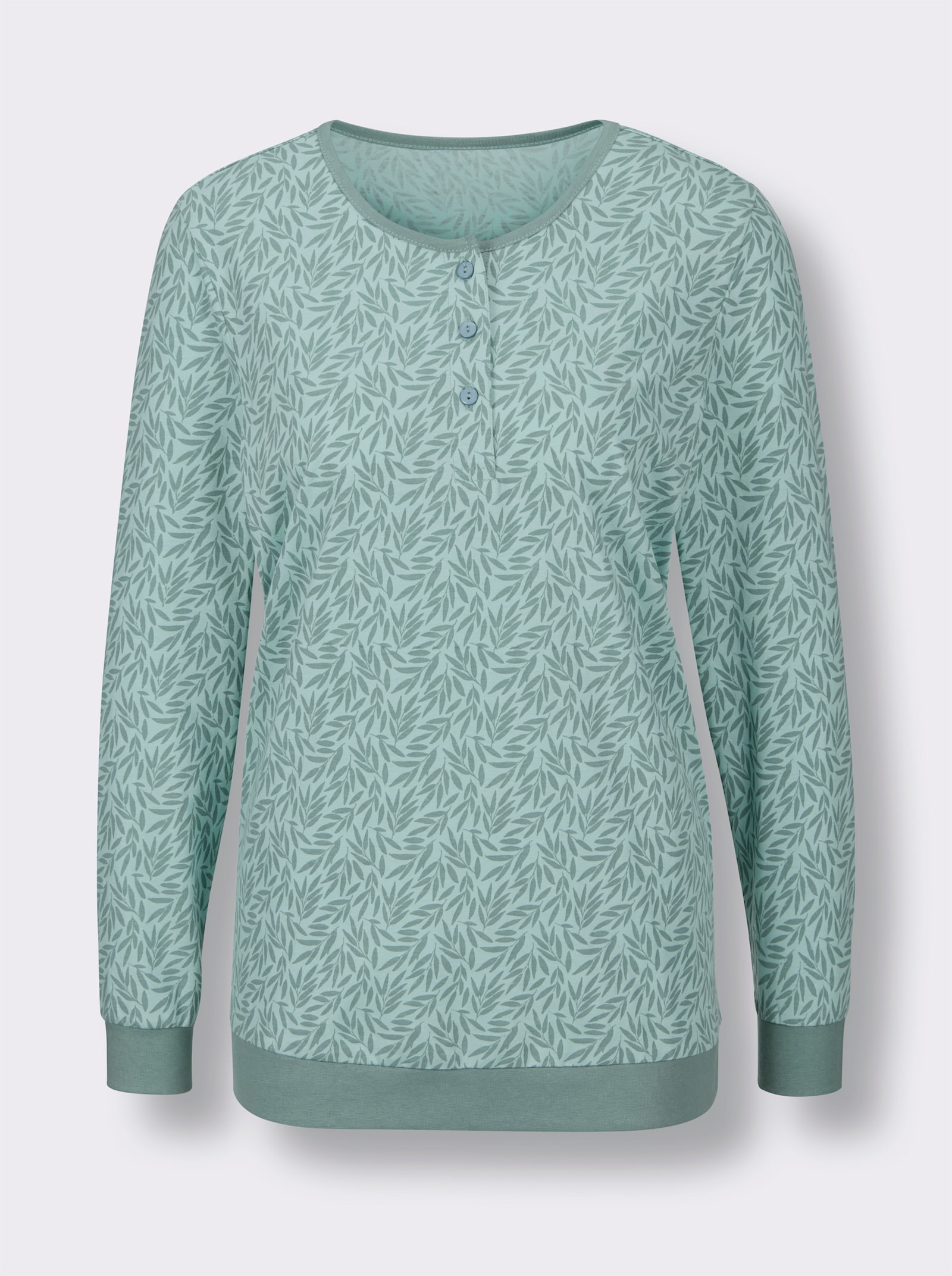 wäschepur Schlafanzüge - mint-jade-bedruckt + rosé-burgund-bedruckt