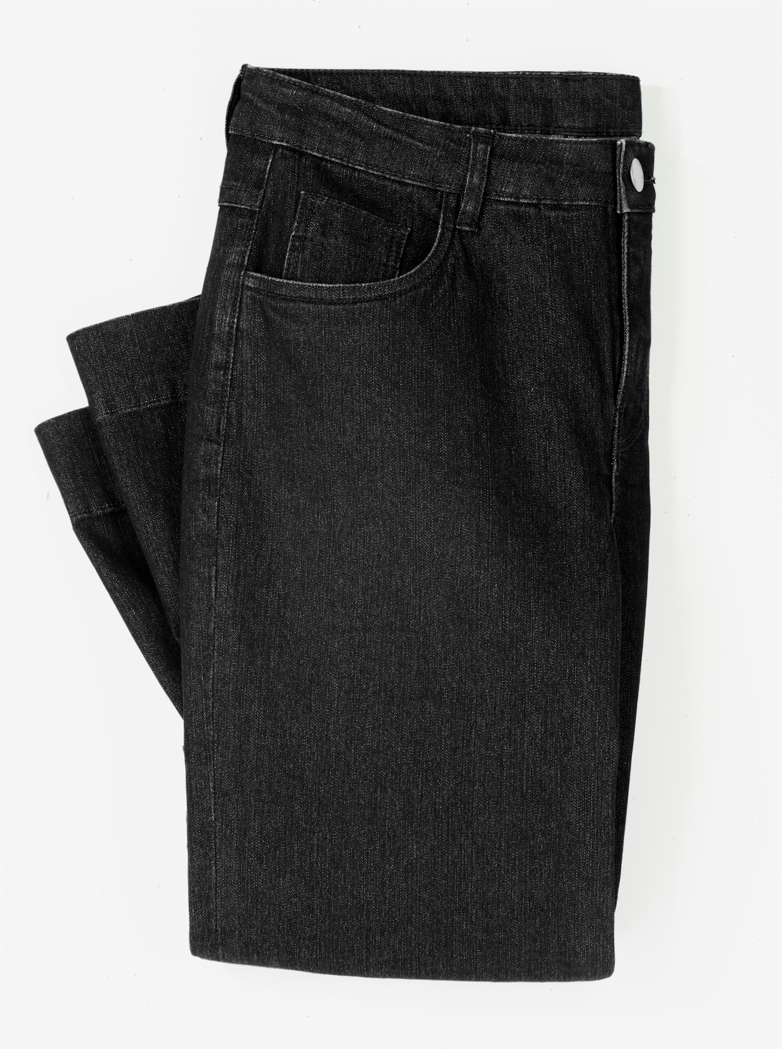 Jeans mit weitem Bein - schwarz