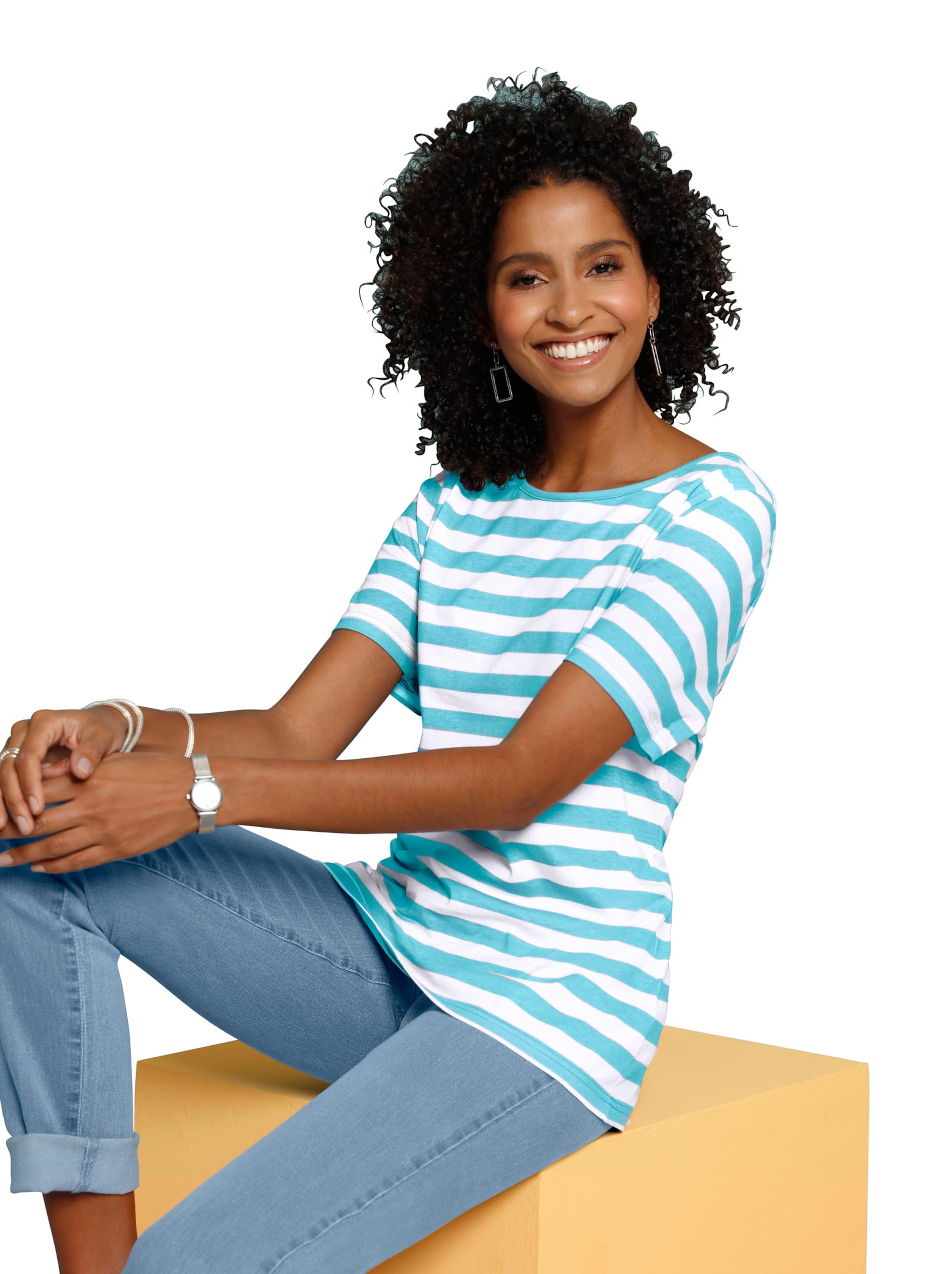 Shirt - mint-geringelt