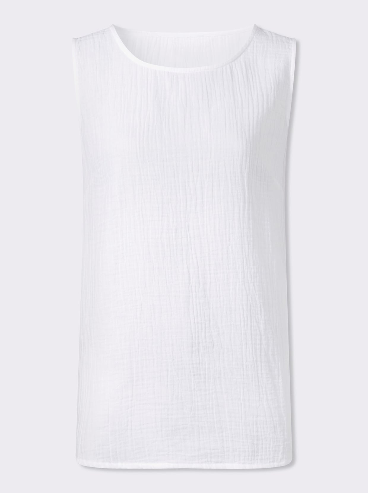 Blusentop in Musselin-Qualität - weiß