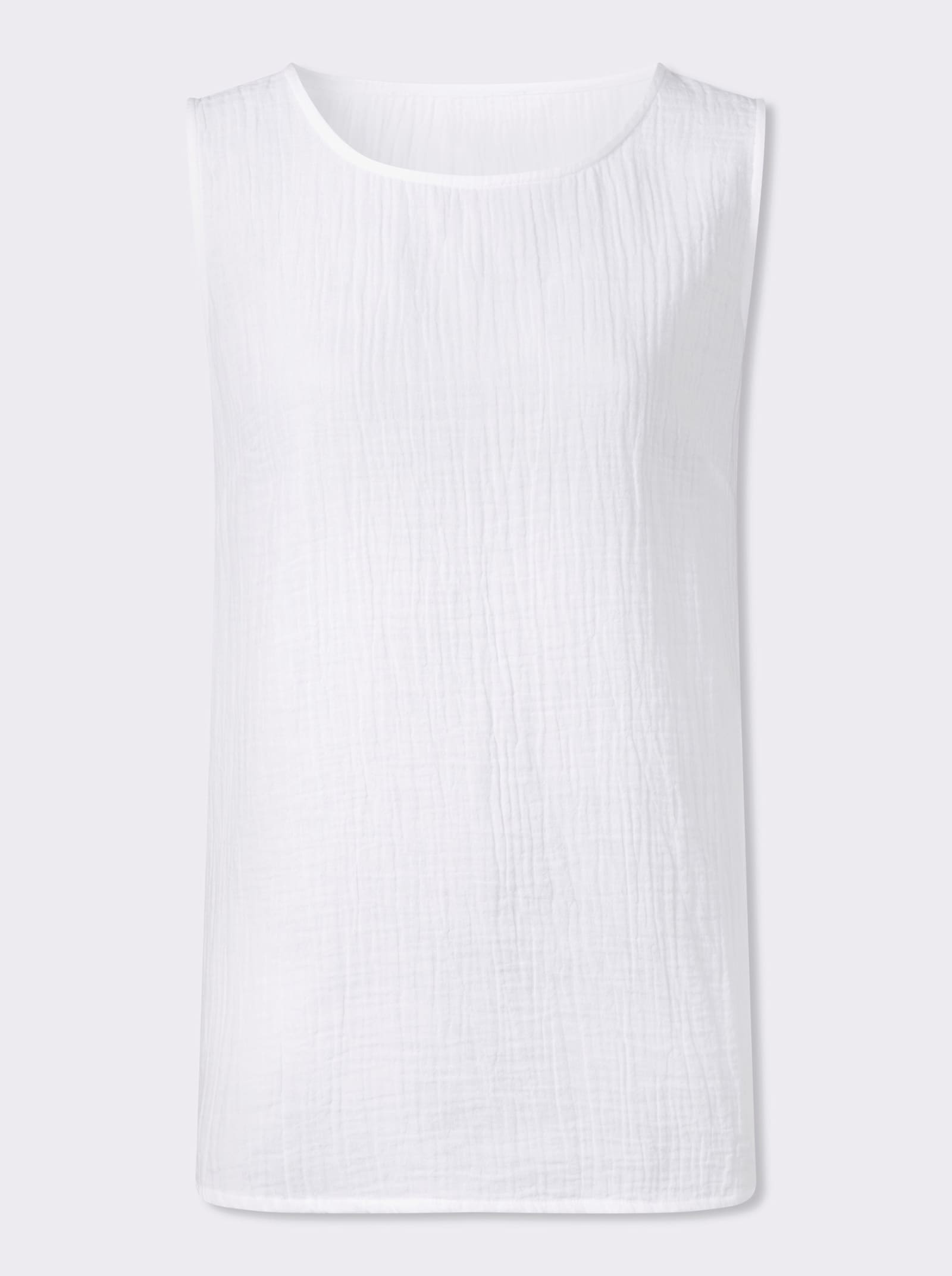 Blusentop in Musselin-Qualität - weiß