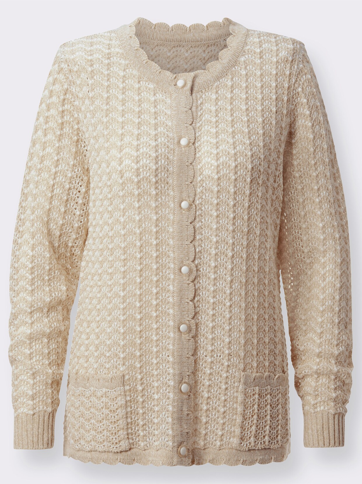 Jack, ajourpatroon - beige gemêleerd