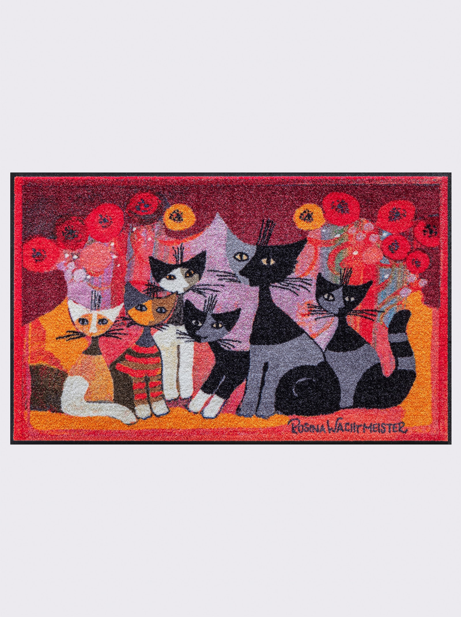 Salonloewe Fußmatte - rot-gemustert