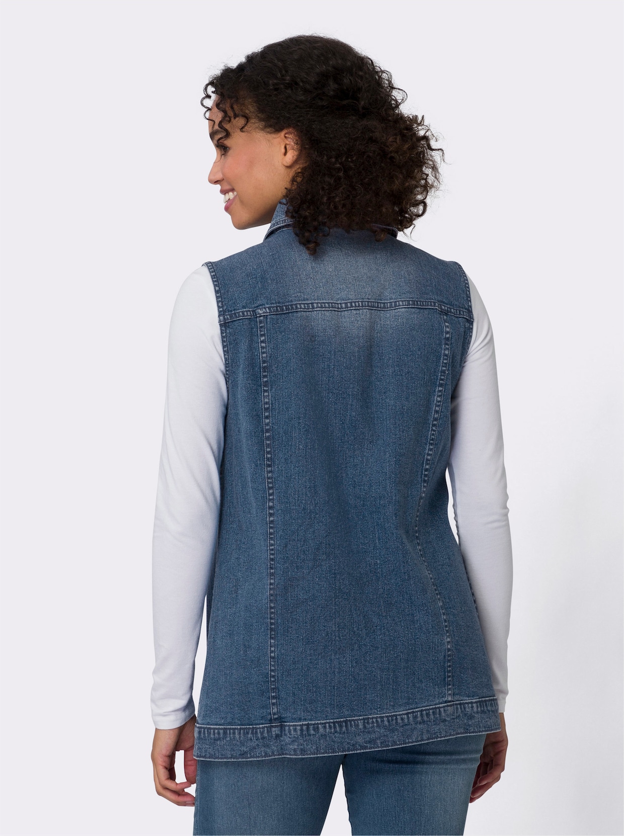 Lang vest - blue-bleached