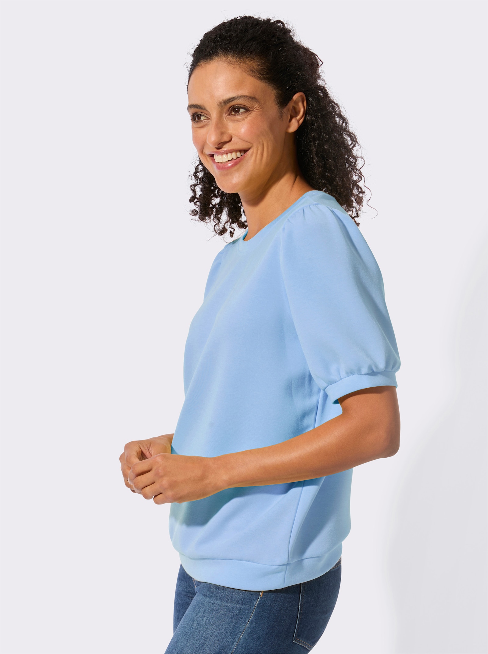 Kurzarmshirt - himmelblau