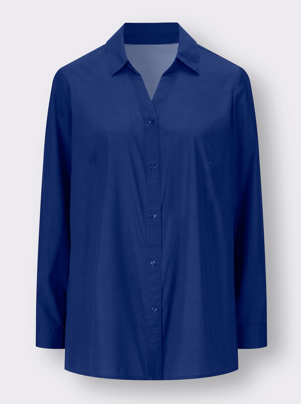 Longline blouse - koningsblauw