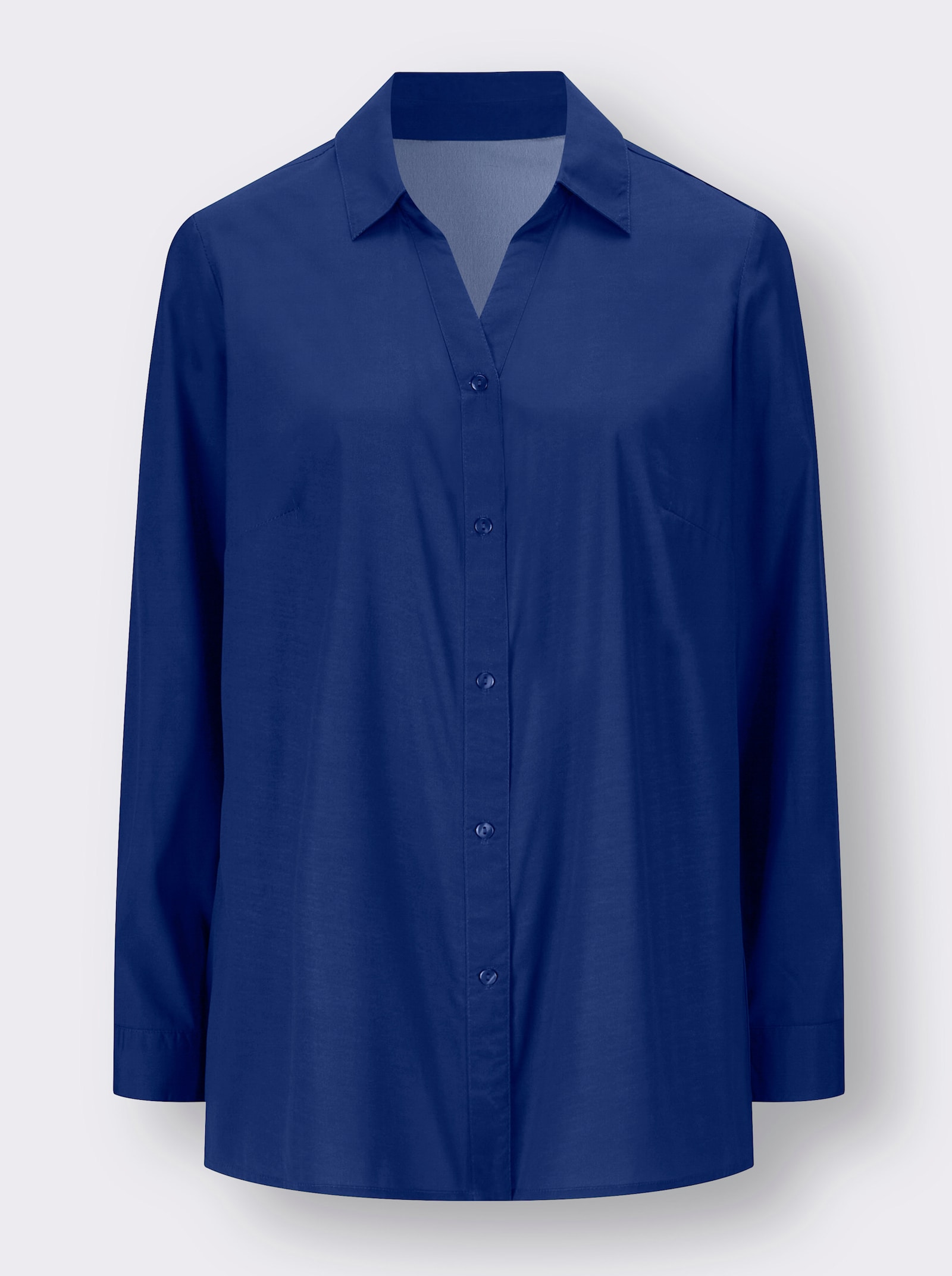 Lange blouse in A-lijn - koningsblauw