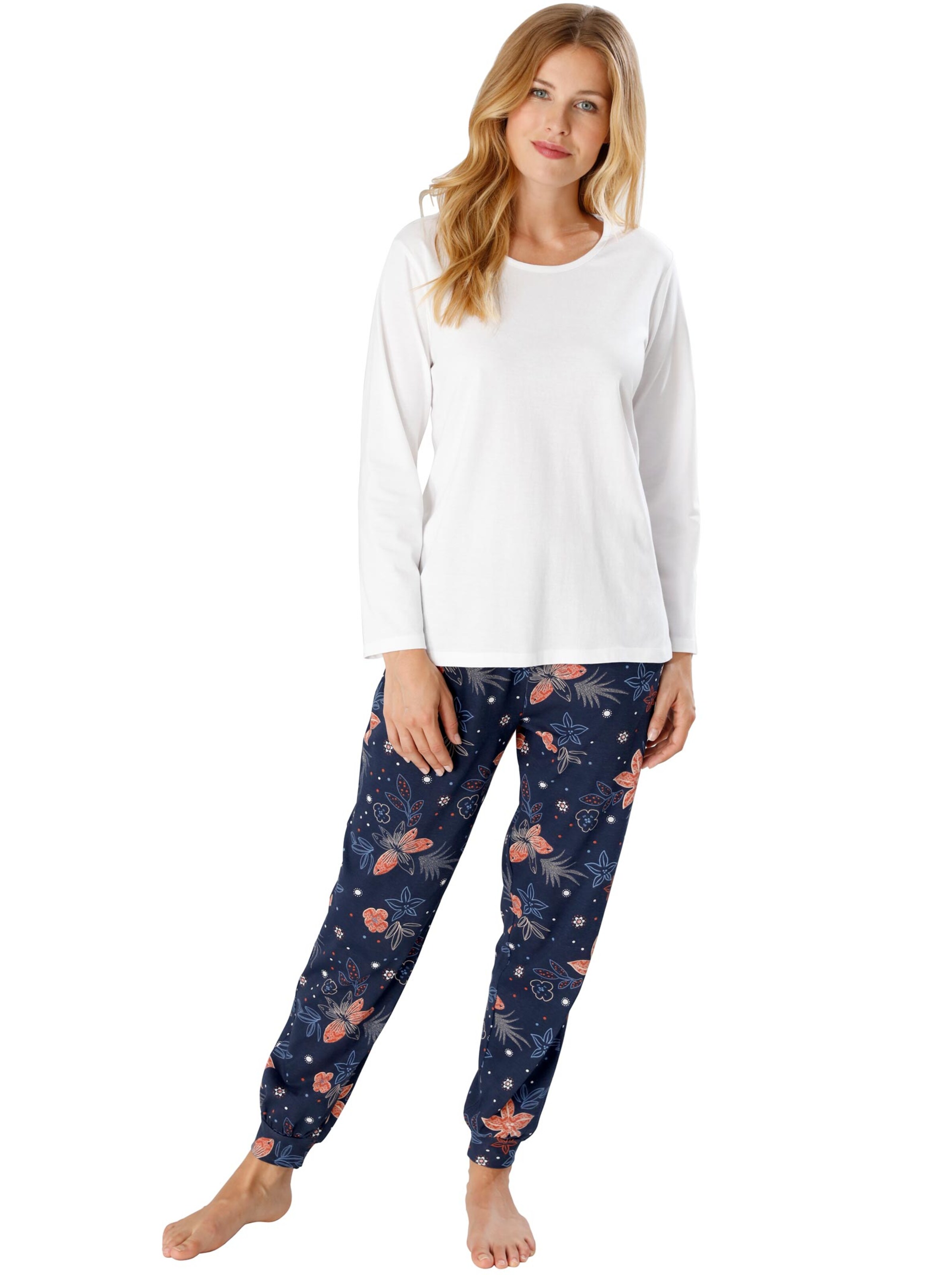 Schlafanzug-Hose - nachtblau-bedruckt