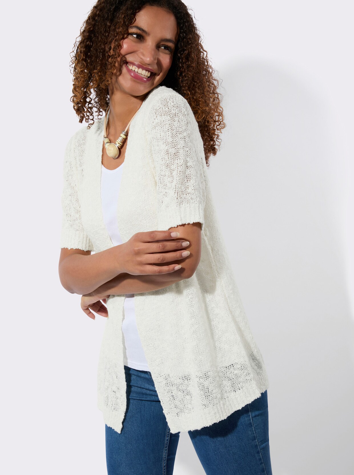 Vest in open model - wit