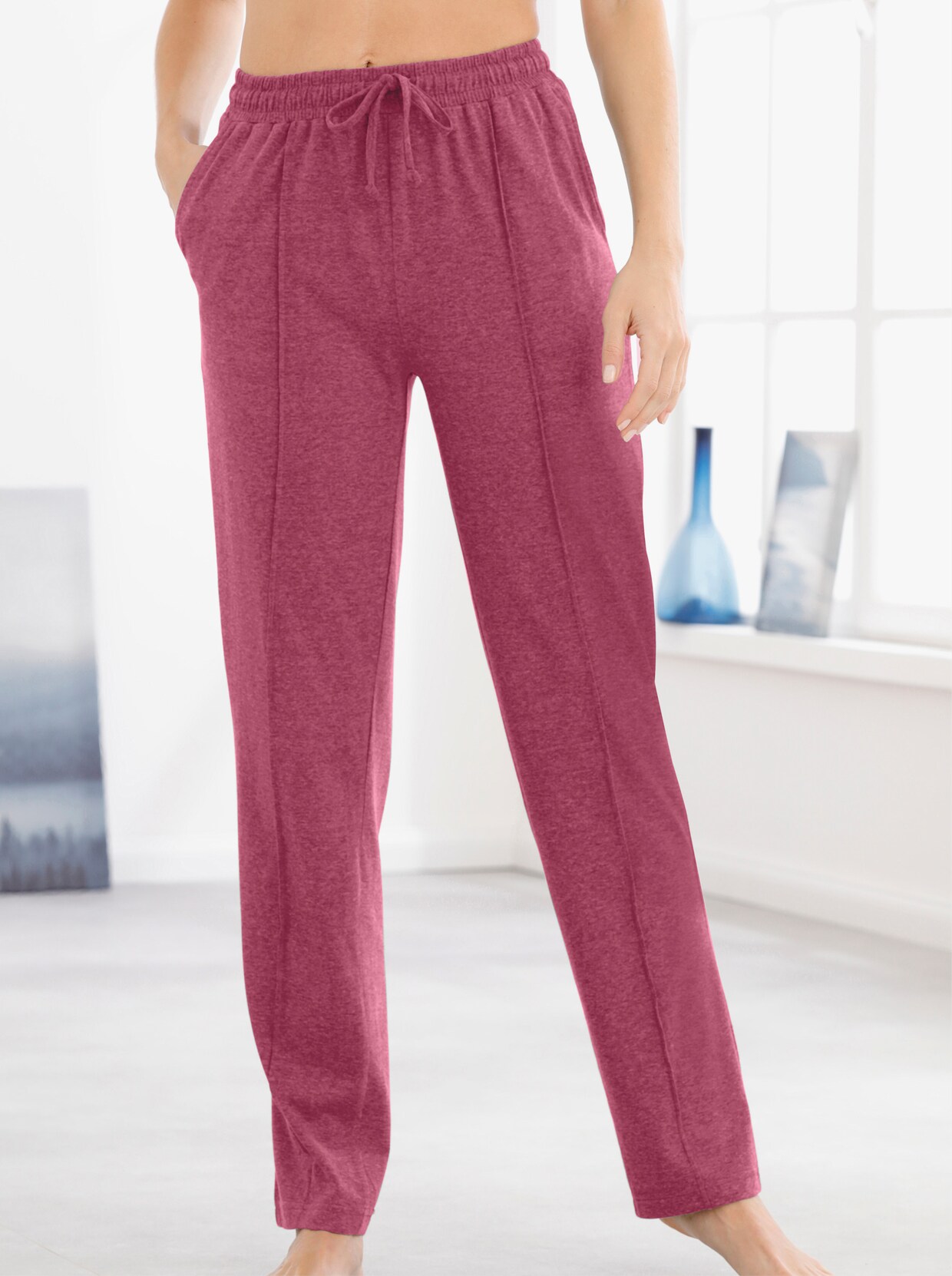 Vrijetijdsbroek - bessenrood