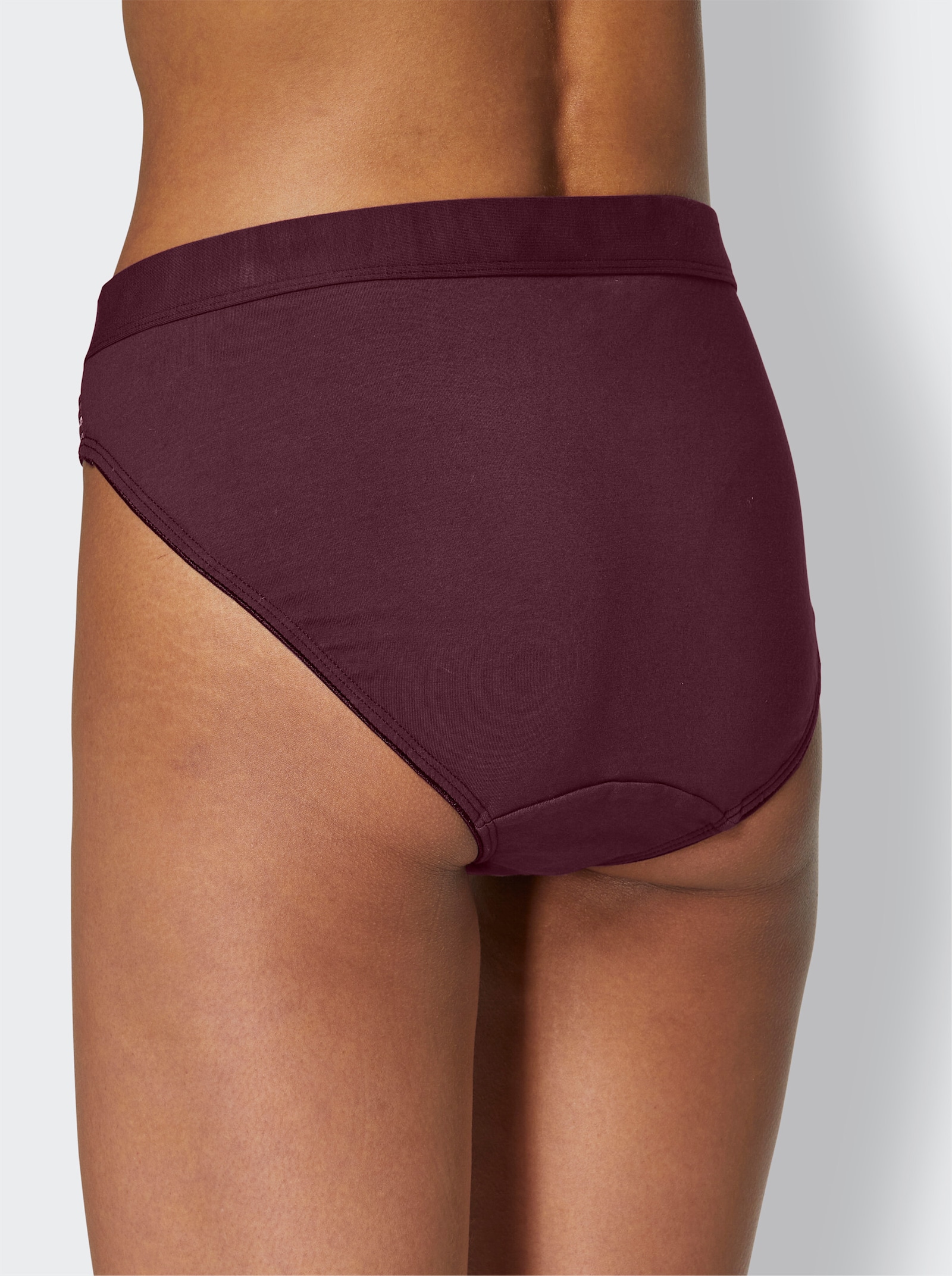 wäschepur Jazzpanty, elastický látkový pás - Burgundská červená