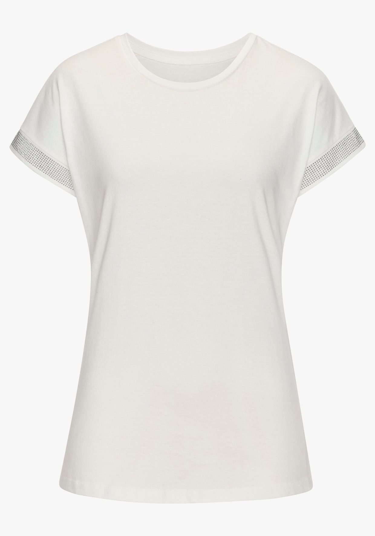 LASCANA Shirt met korte mouwen - crème