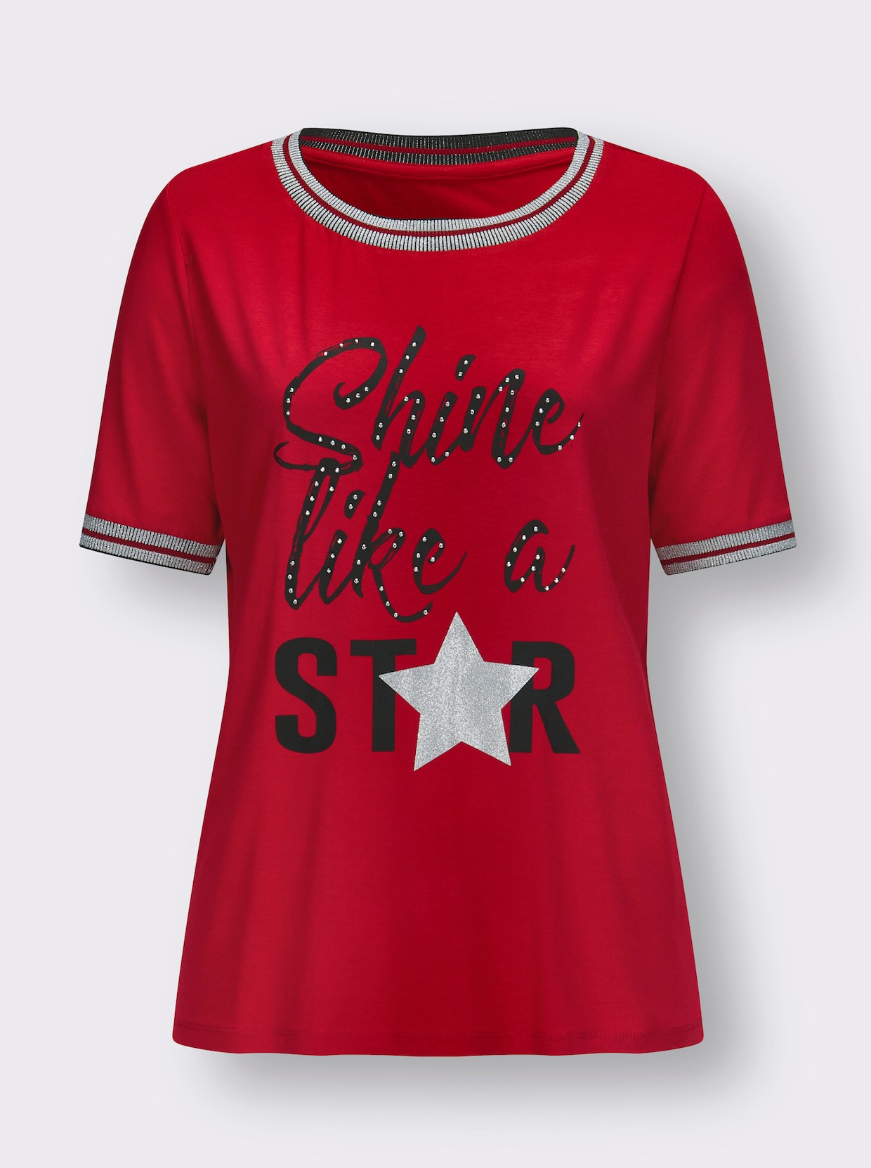 Shirt met korte mouwen - rood/zwart