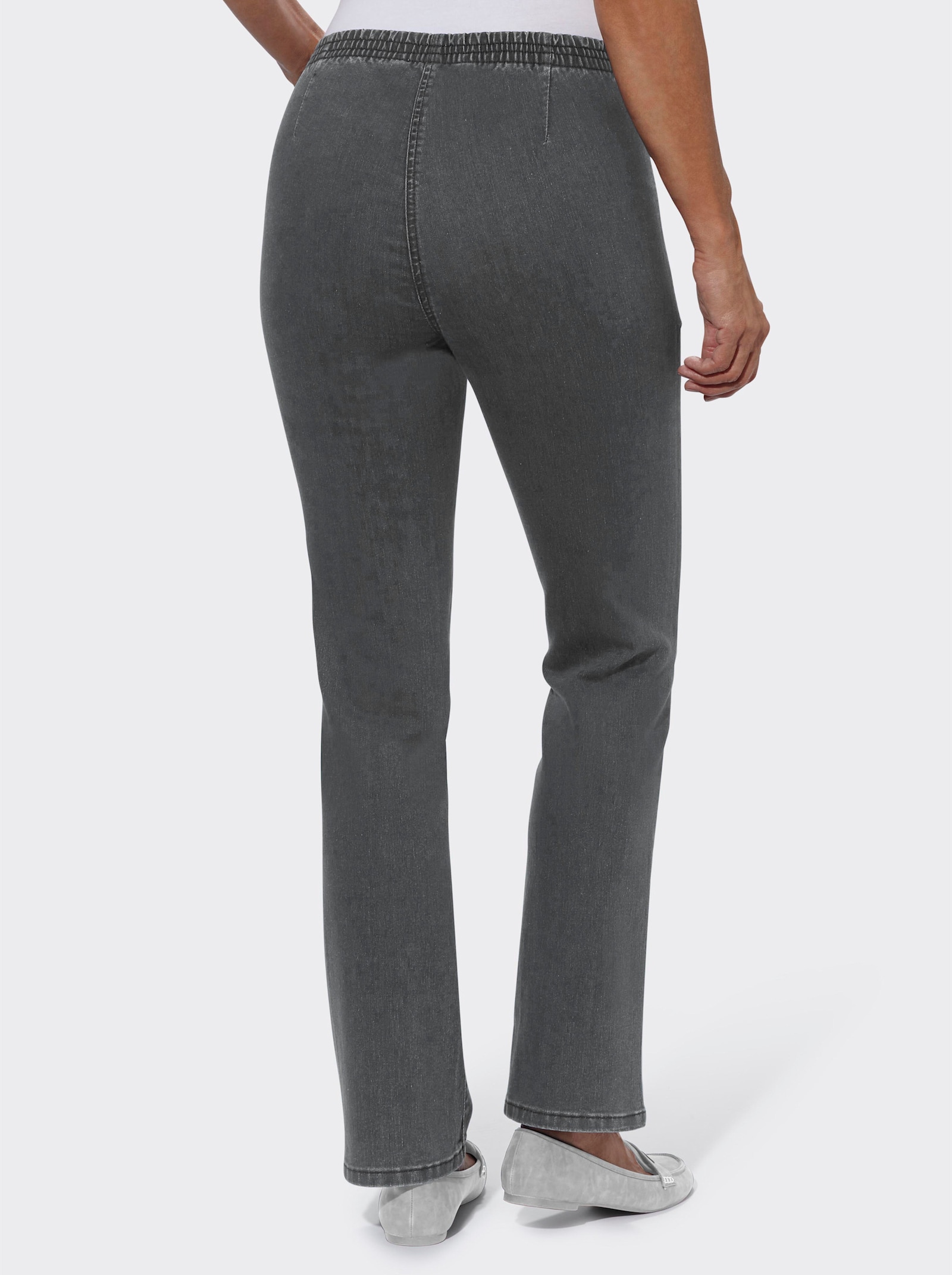 Schlupfjeans mit Reißverschluss-Taschen - stone-grey-denim