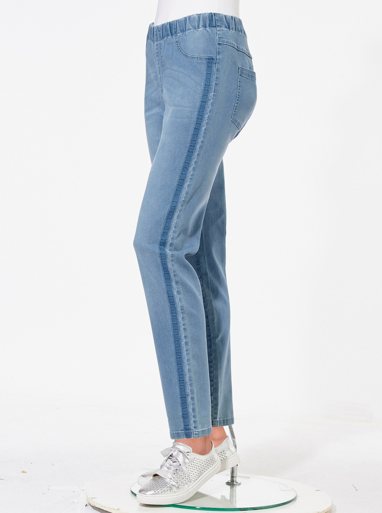 Schlupfjeans - blue-bleached