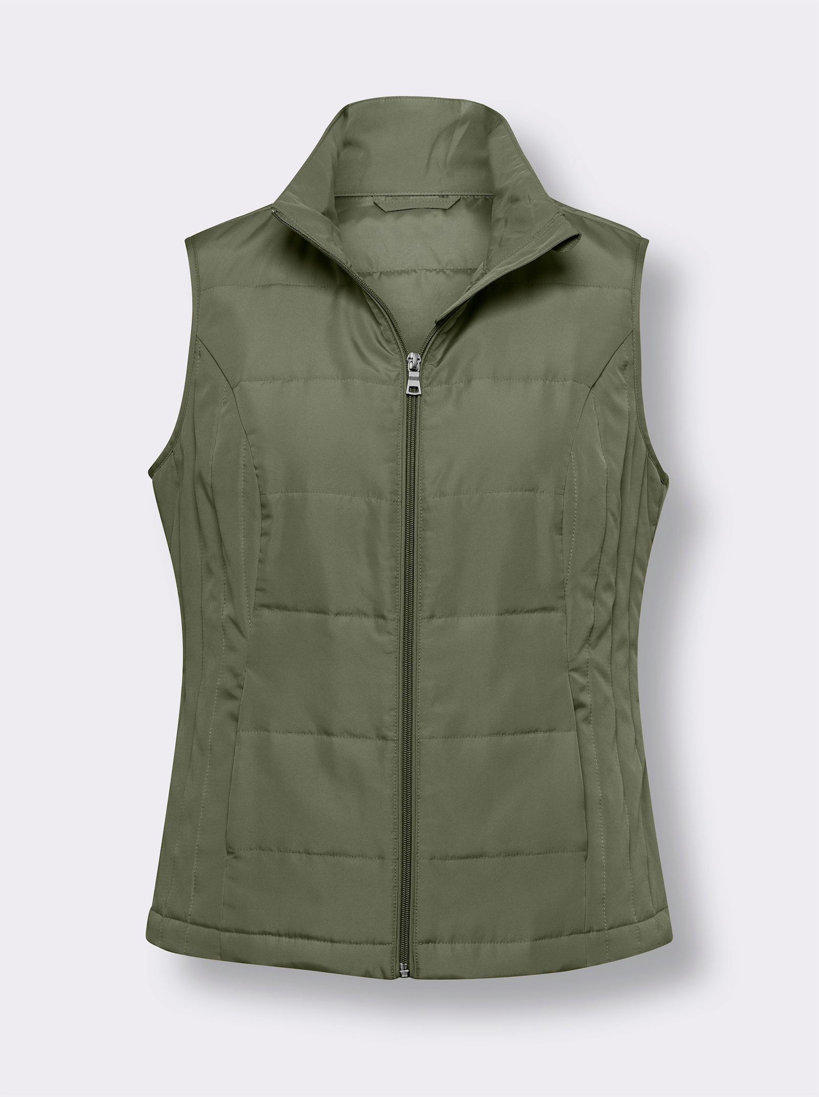 Preš. vesta, všité vrecká - kaki