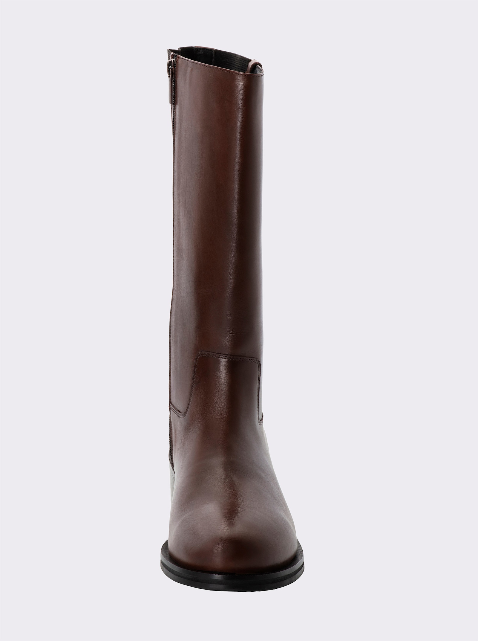 sheego Weitschaftstiefel mit Stretch-Einsatz - rotbraun