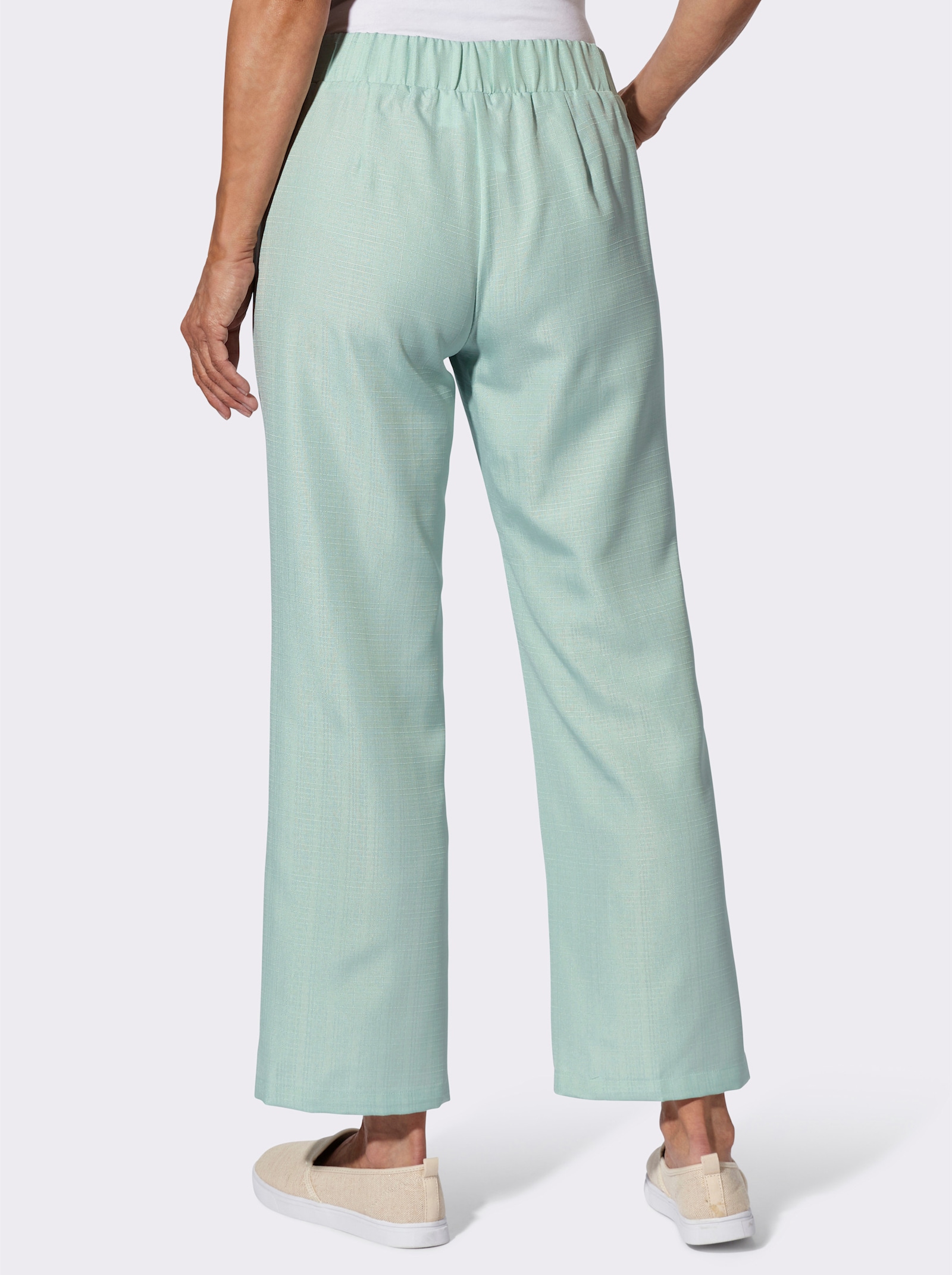 Schlupfhose in Leinen-Optik - kalkmint