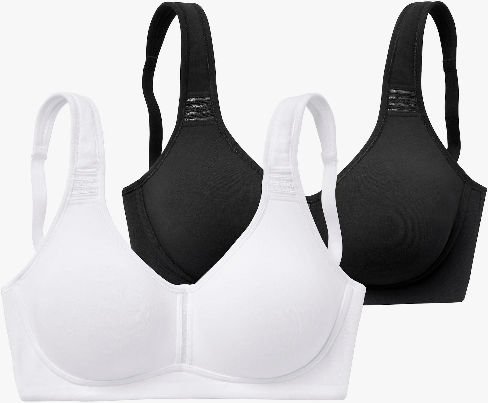 petite fleur T-Shirt-BH - schwarz+weiß