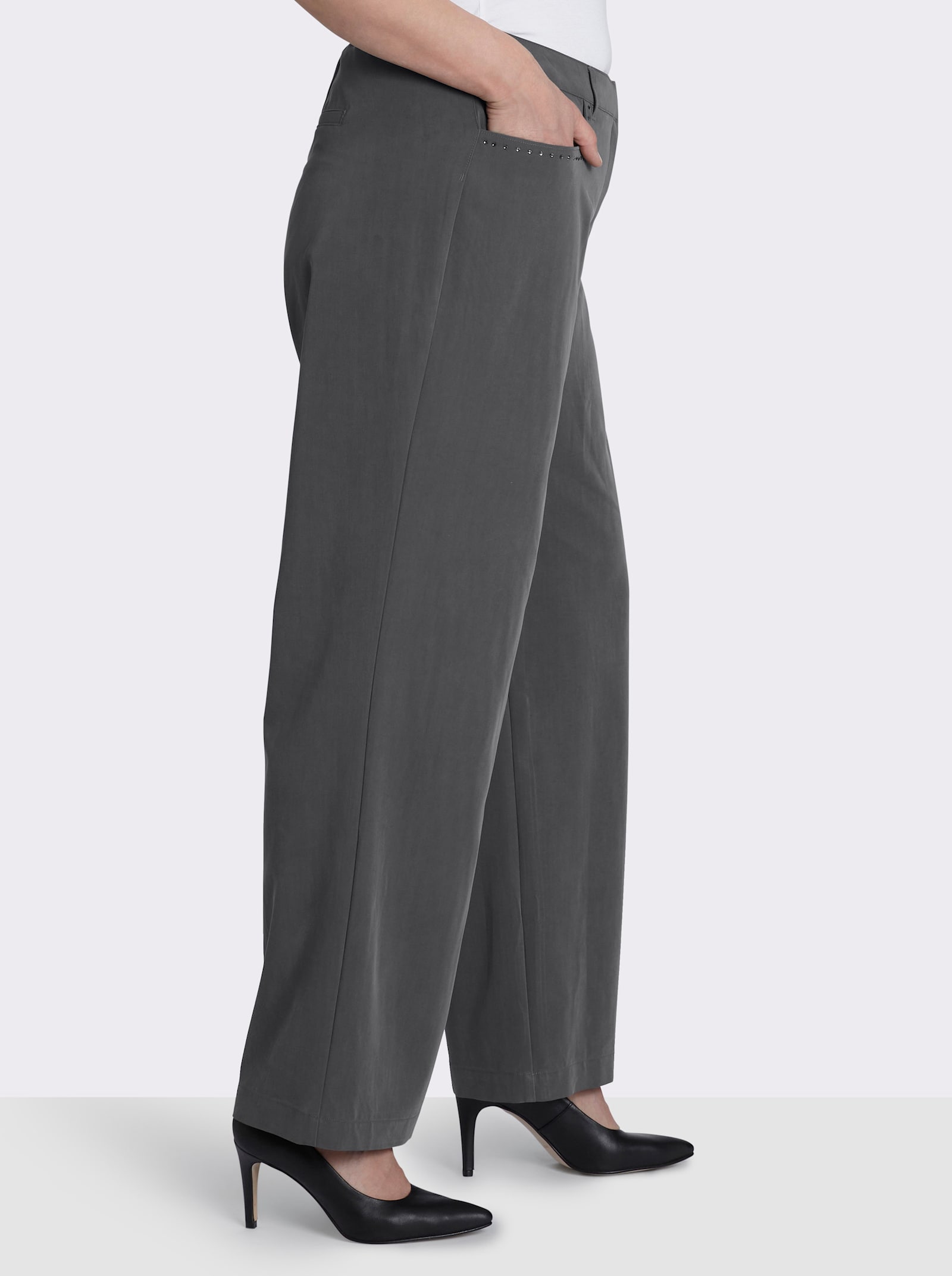 sheego Hose in weiter Form - anthrazit