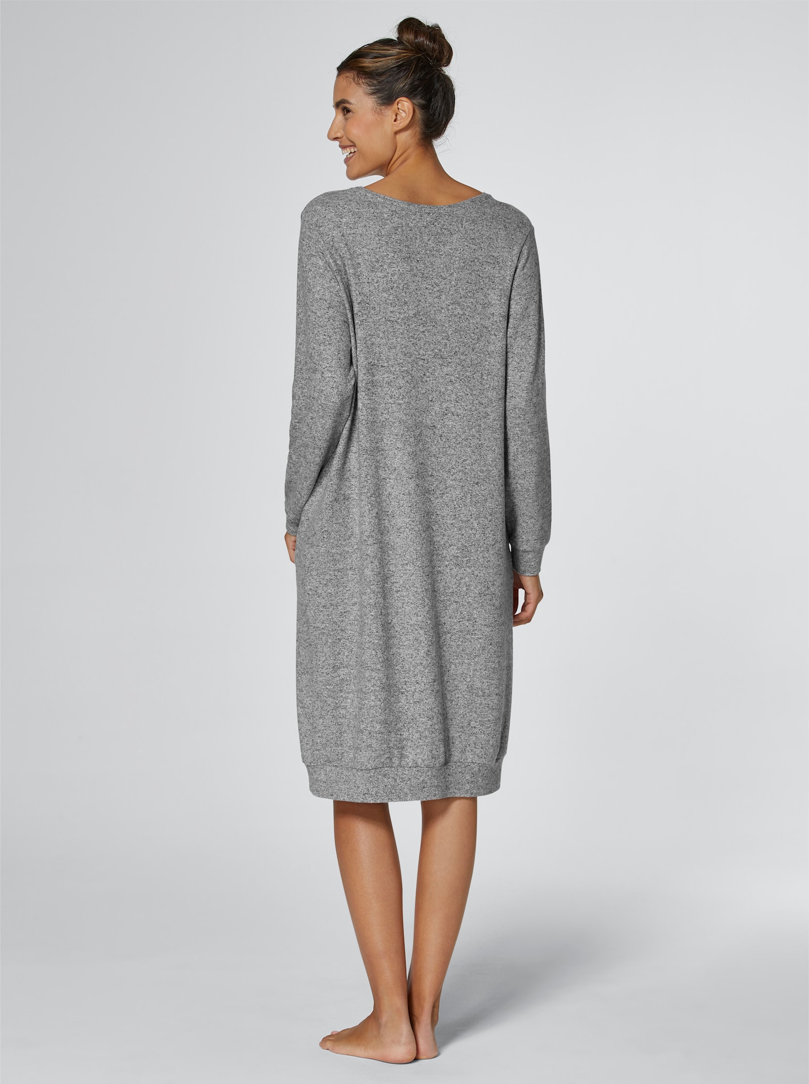 feel good Longshirt - hellgrau-meliert