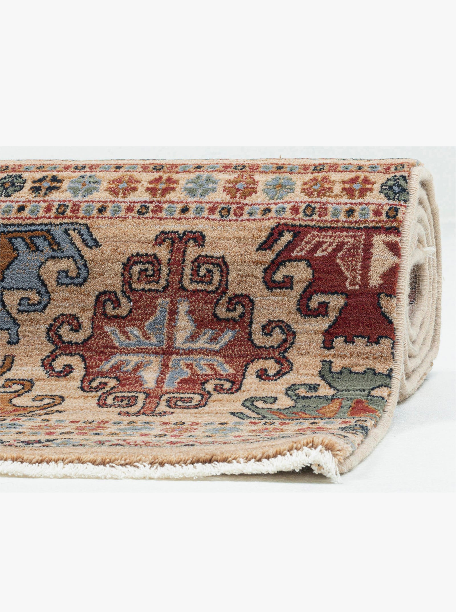 Theko Teppich - beige-gemustert