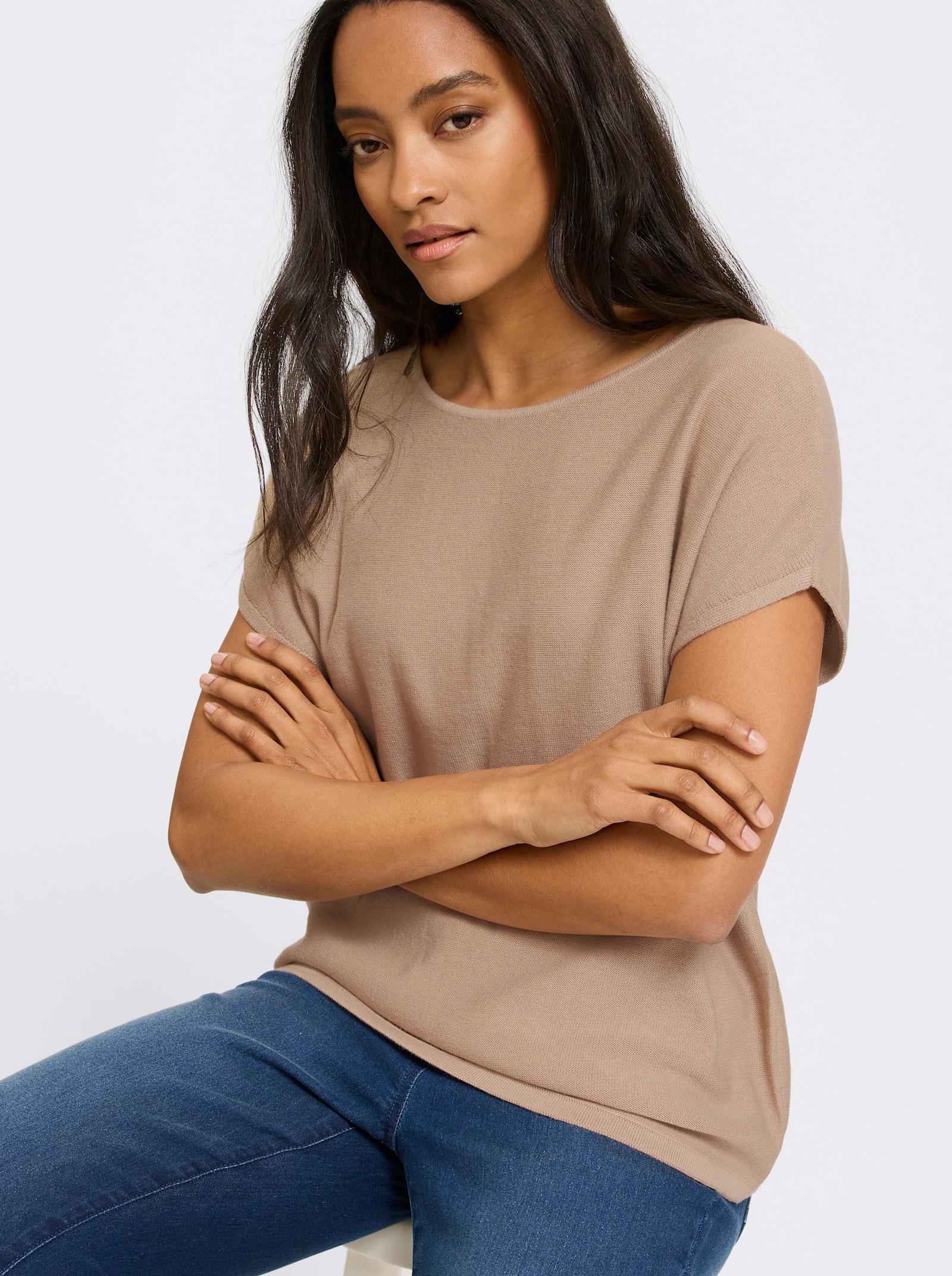 heine Pullunder im Linksstrick - sesam