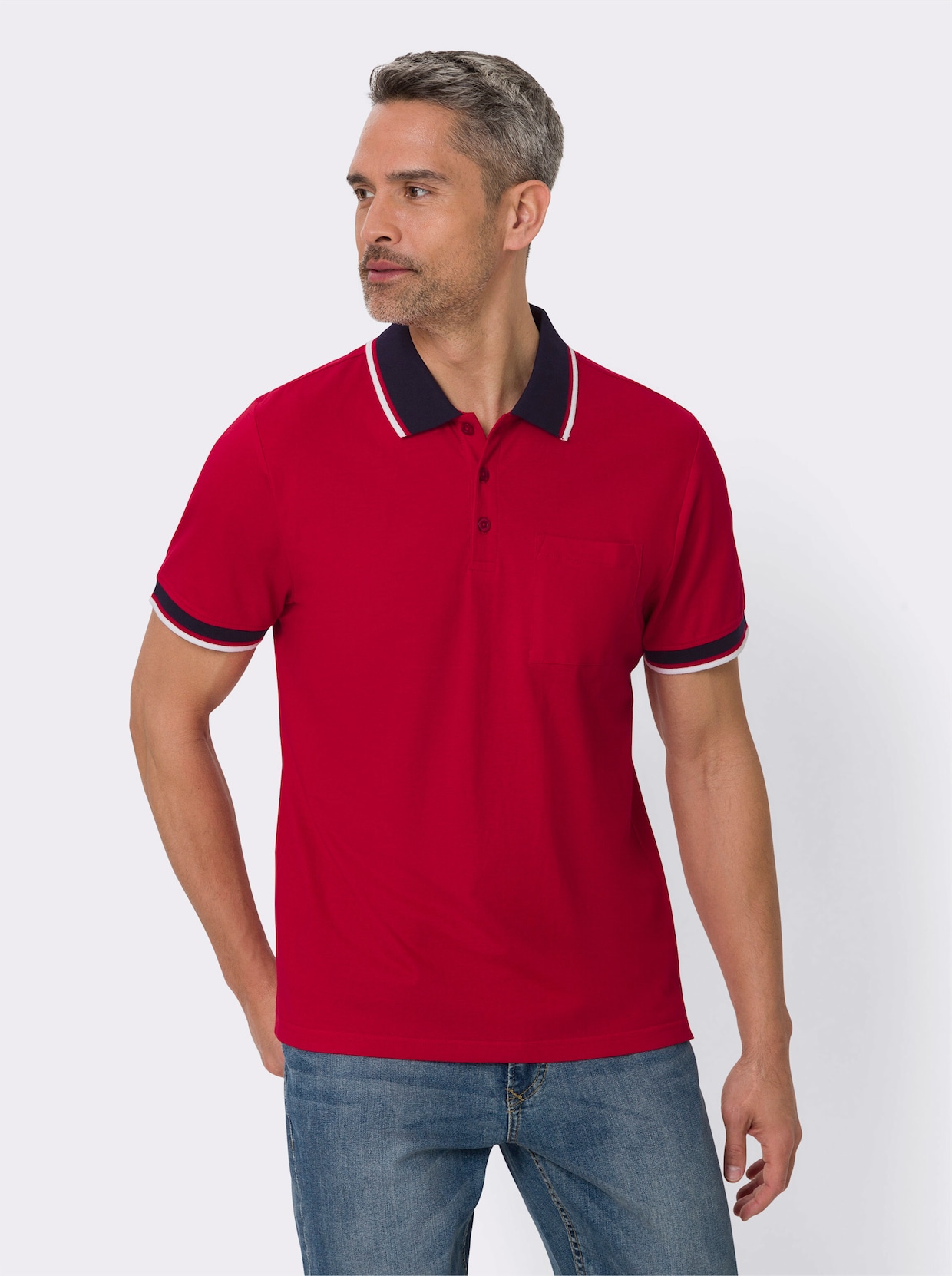 Poloshirt met korte mouwen - rood