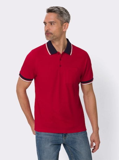 Kurzarm-Poloshirt - rot