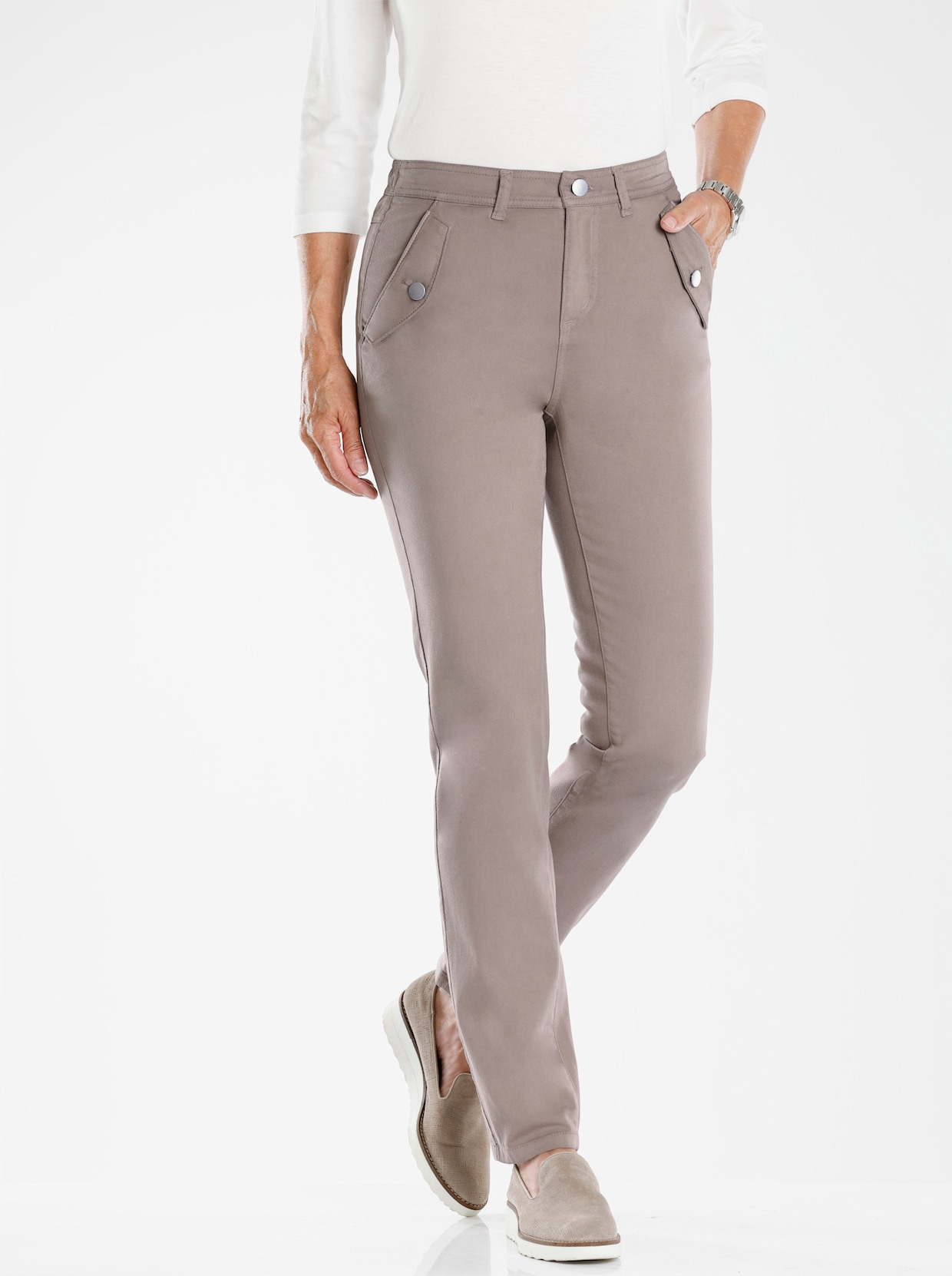 Stretch-Hose - taupe