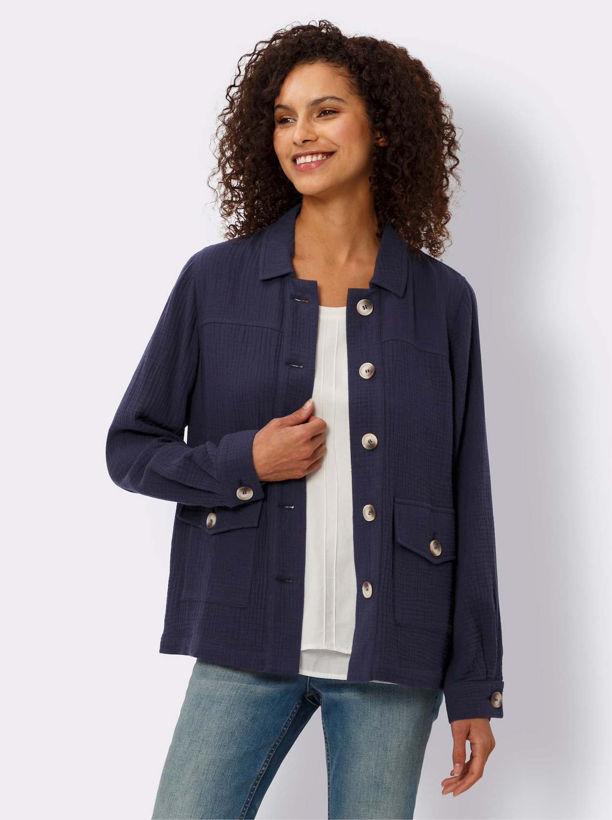 heine Veste chemisier - marine
