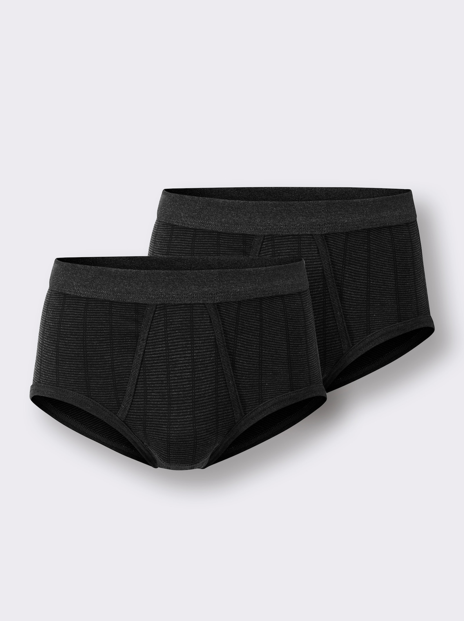 wäschepur men Slipy - tmavěšedá-proužek