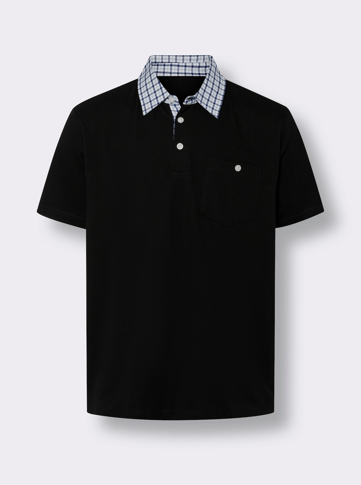 Kurzarm-Poloshirt - schwarz