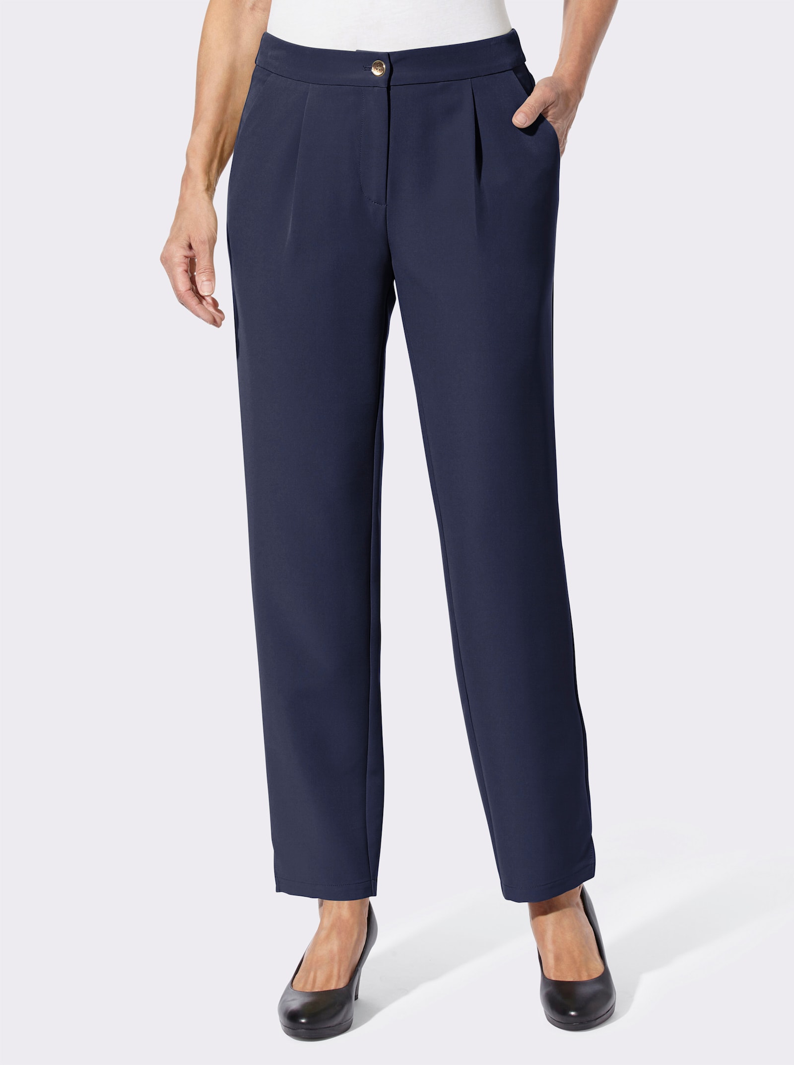 Stretchbroek in kofferkwaliteit - marine