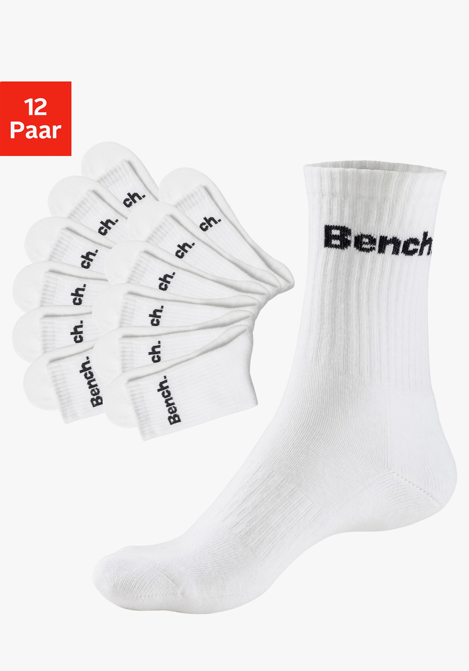Bench. Tennissocken - 12x weiß