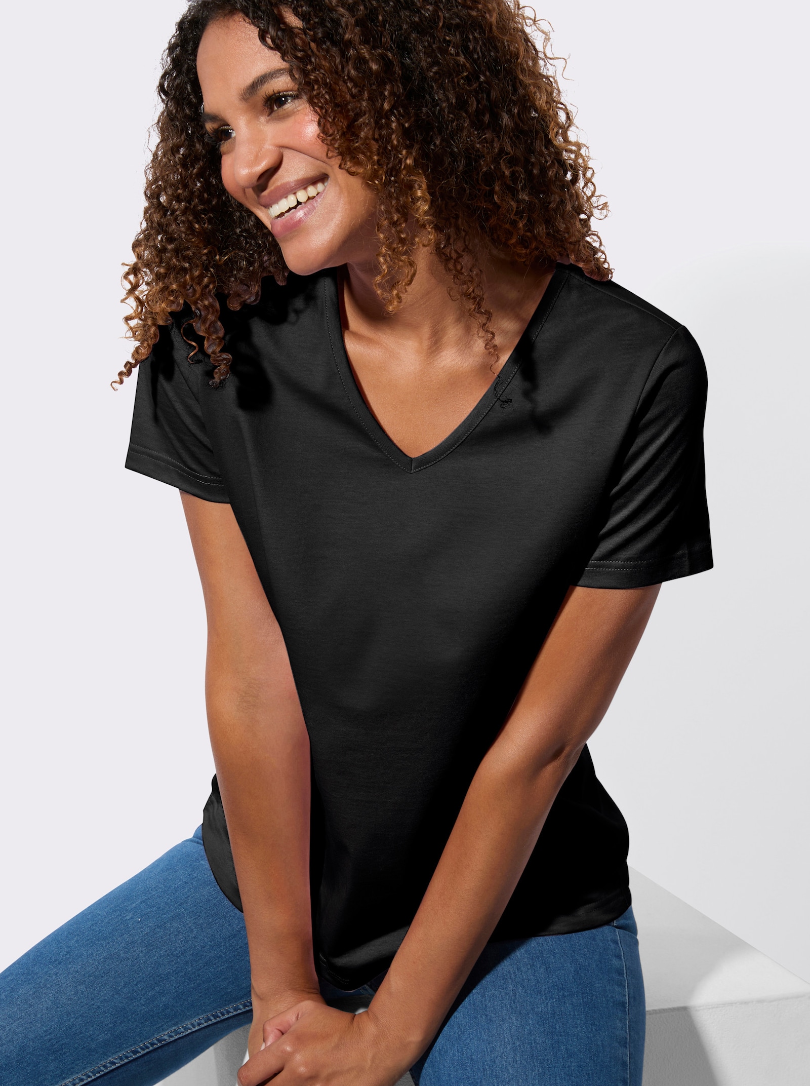 Tričko s krátkymi rukávmi v balení po 2 ks - Čierna + čierna