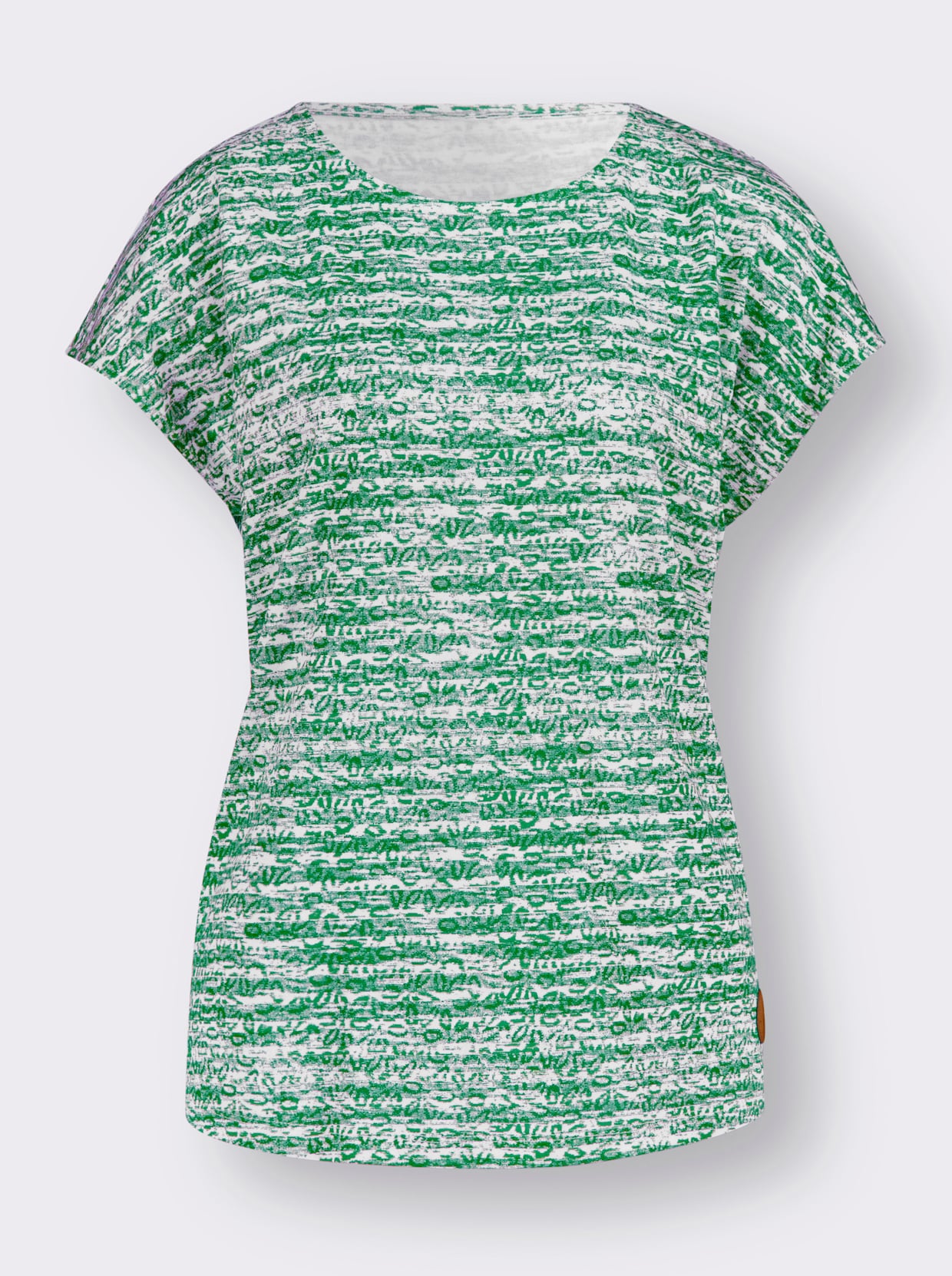 Shirt - groen/ecru gestreept