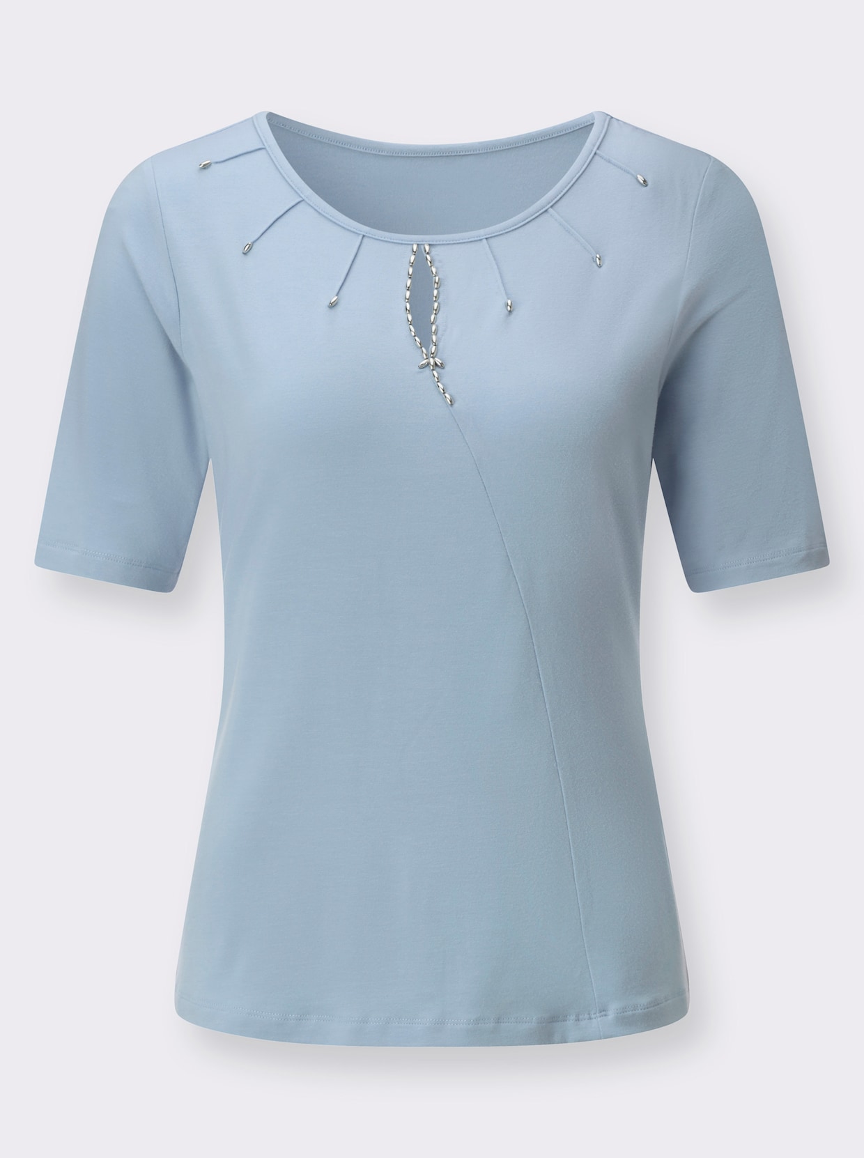 Kurzarmshirt - eisblau
