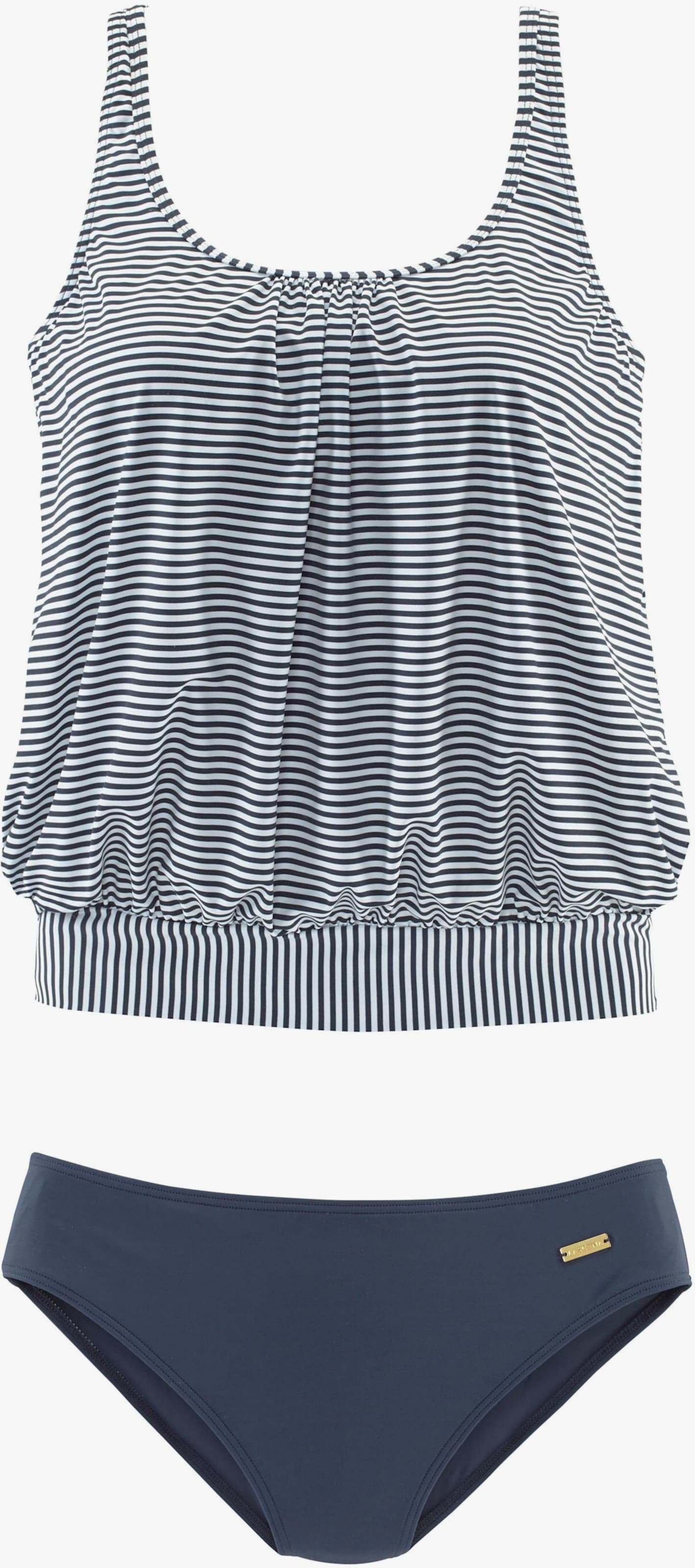 LASCANA Oversize-Tankini - marine-gestreift