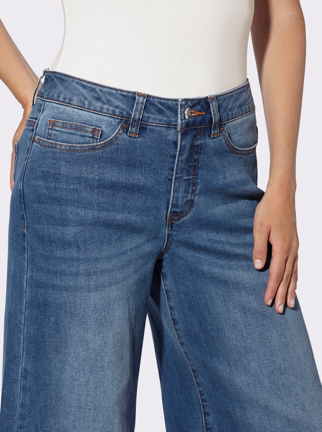 heine 5-Pocket-Jeans - blue-bleached