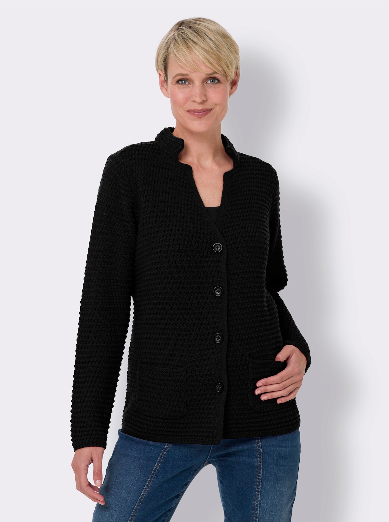 Strickjacke - schwarz