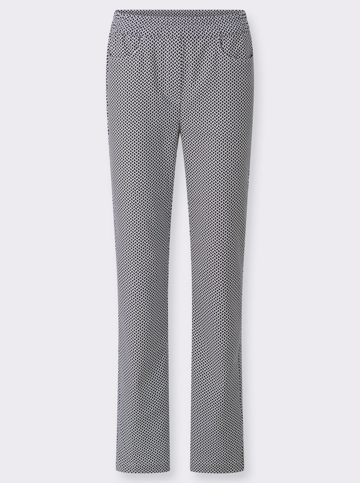 Schlupfhose - marine-ecru-bedruckt