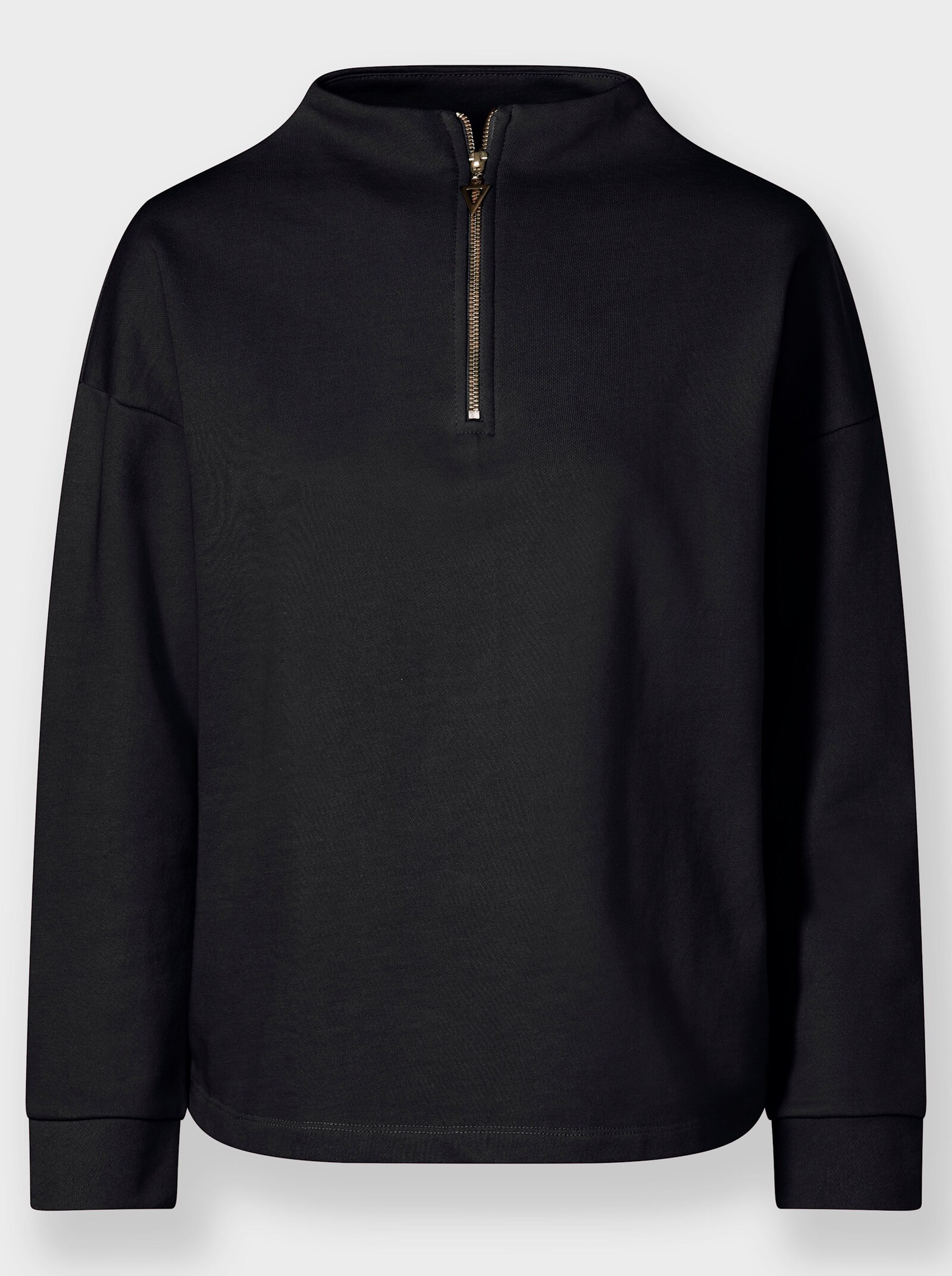 heine Langarmshirt mit Stehkragen - schwarz