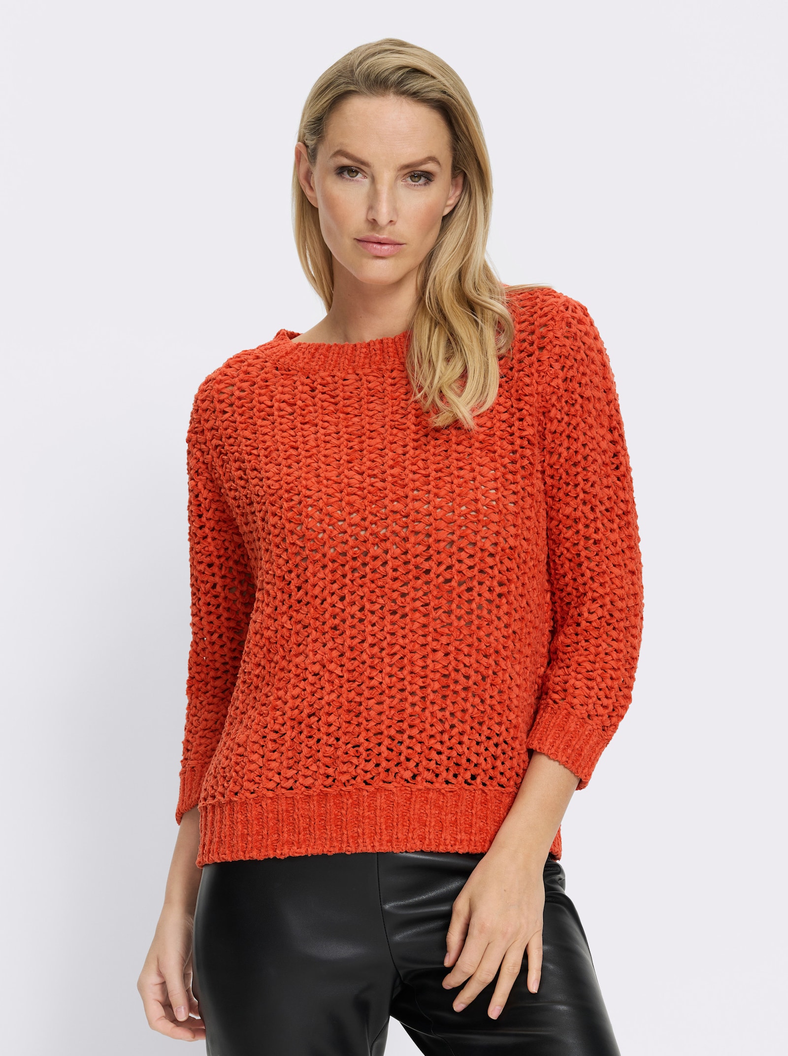 heine Strickpullover leicht transparent - terra