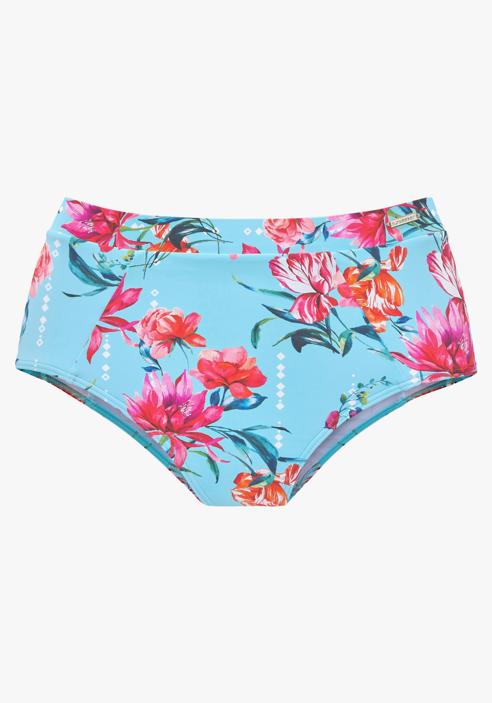 Sunseeker Highwaist-Bikini-Hose - hellblau-bedruckt