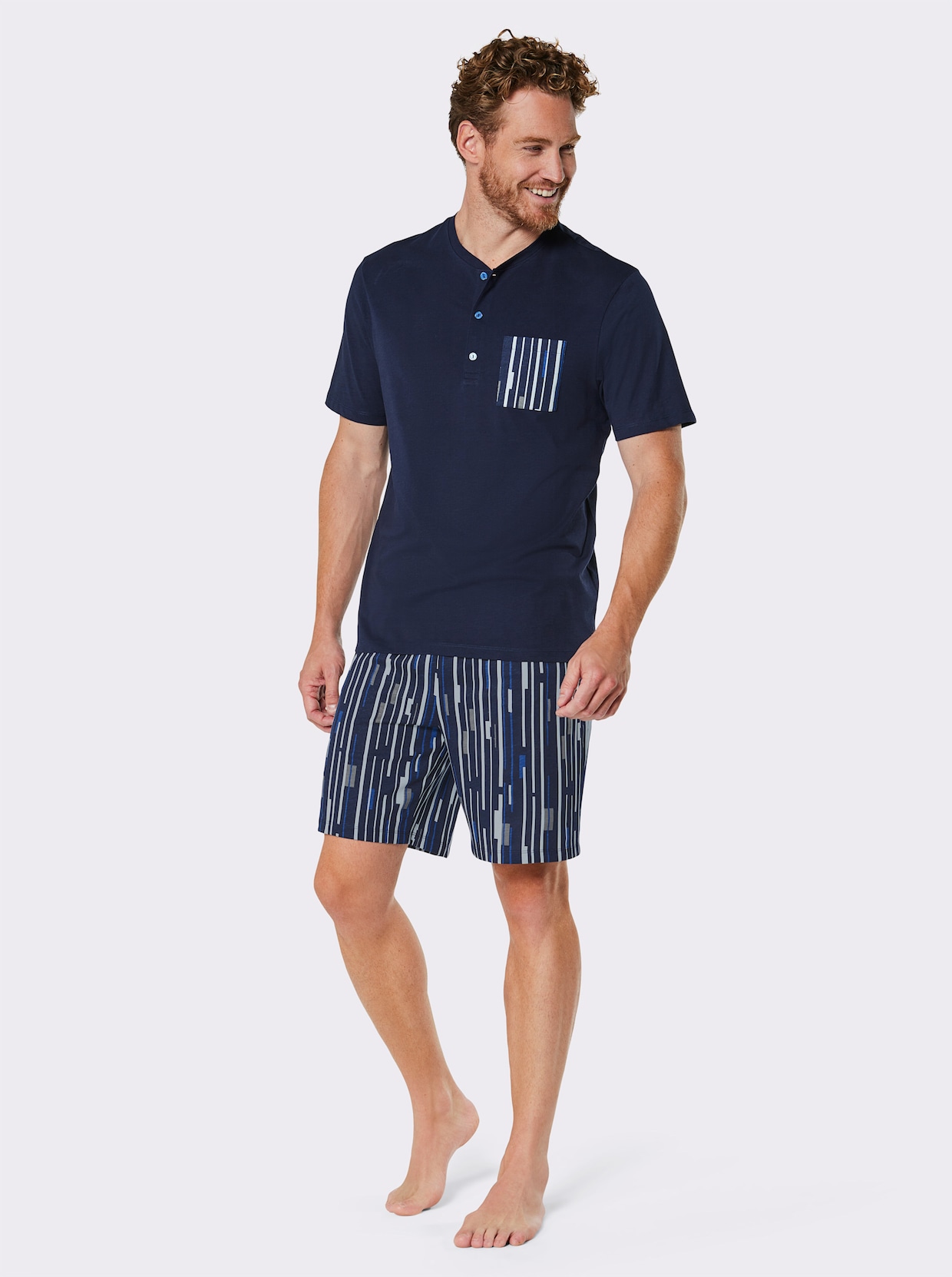 wäschepur men Shortys - marine + grau