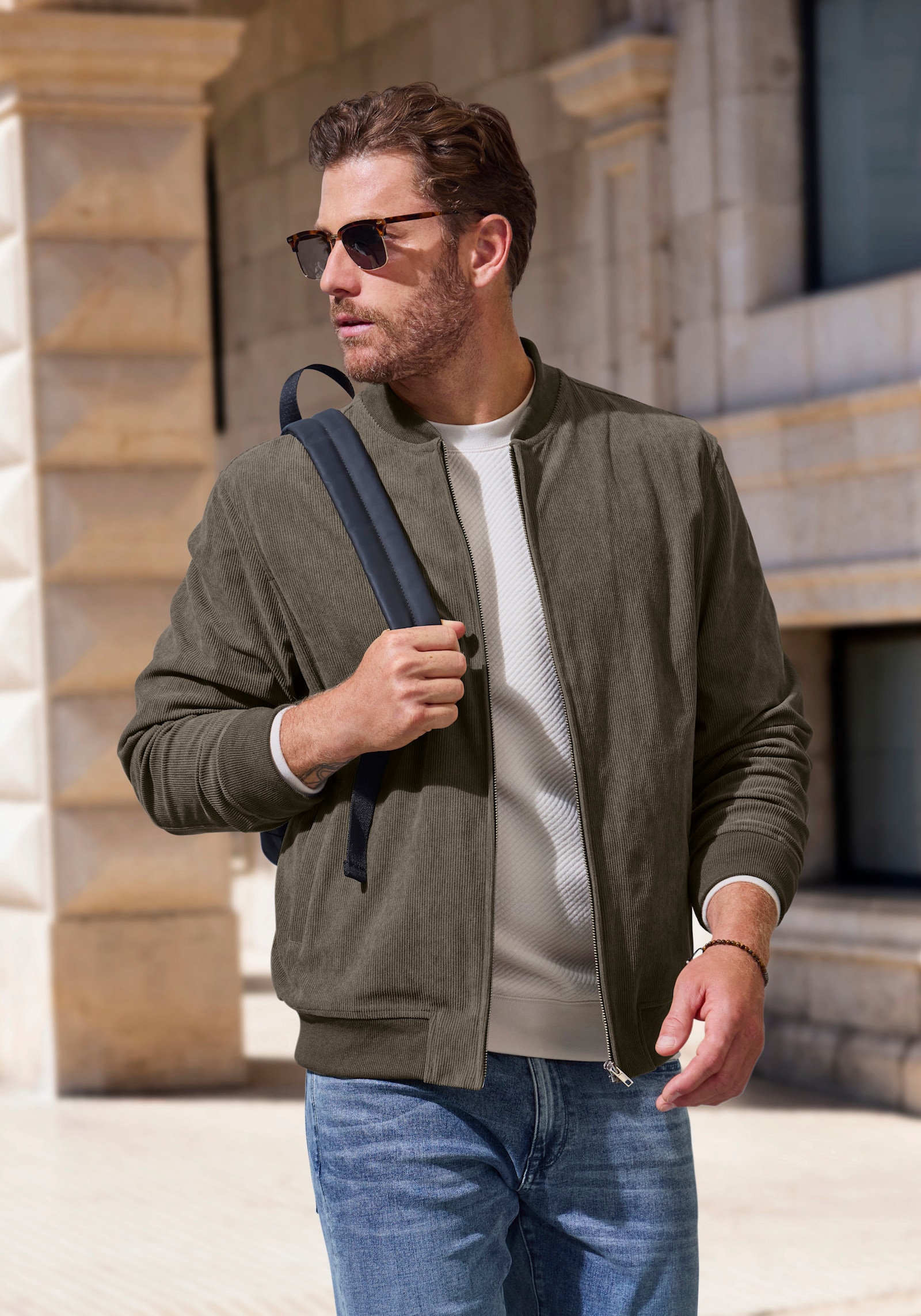 H.I.S Cordjacke - khaki