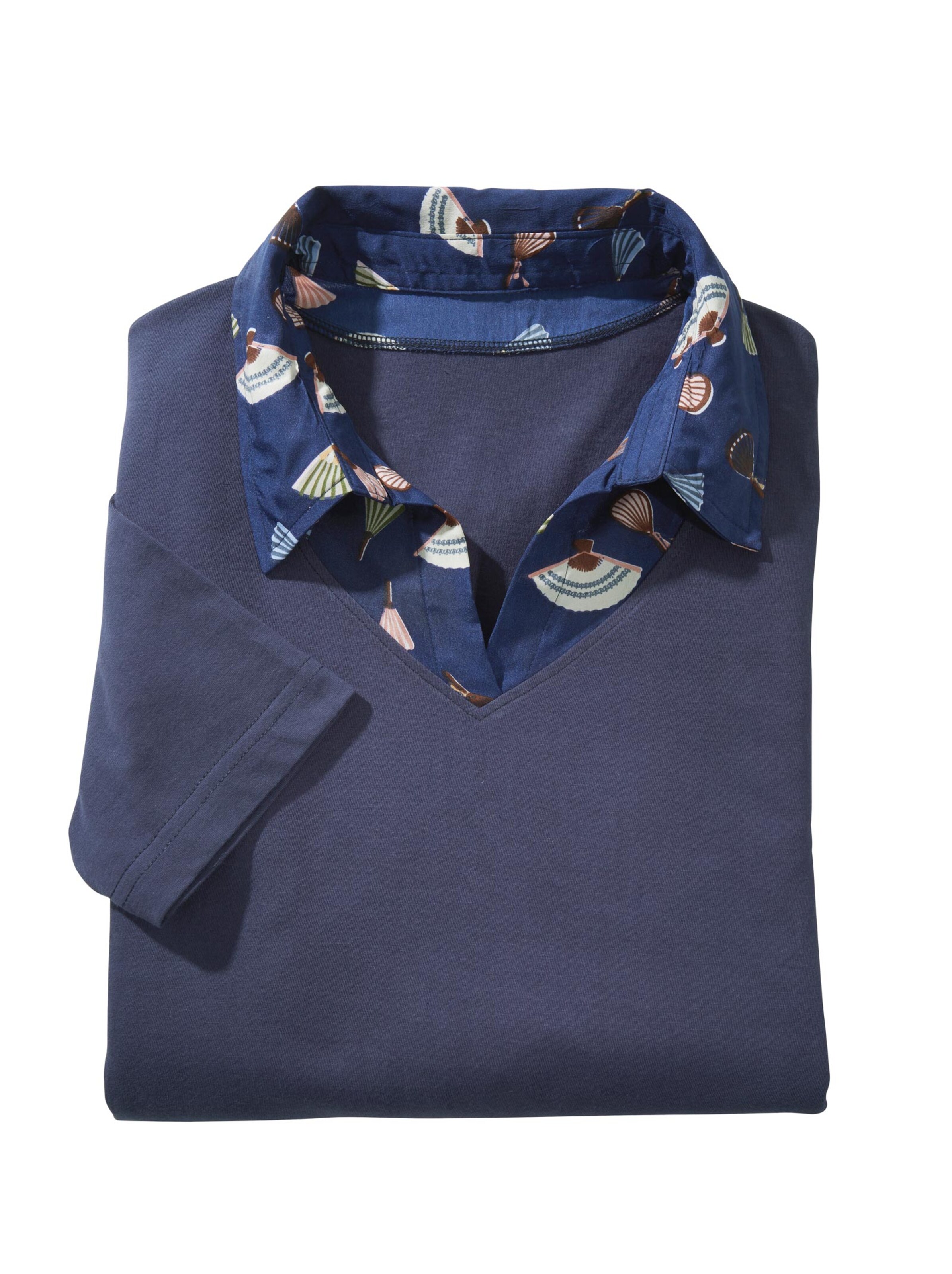 Shirt - nachtblau-bedruckt