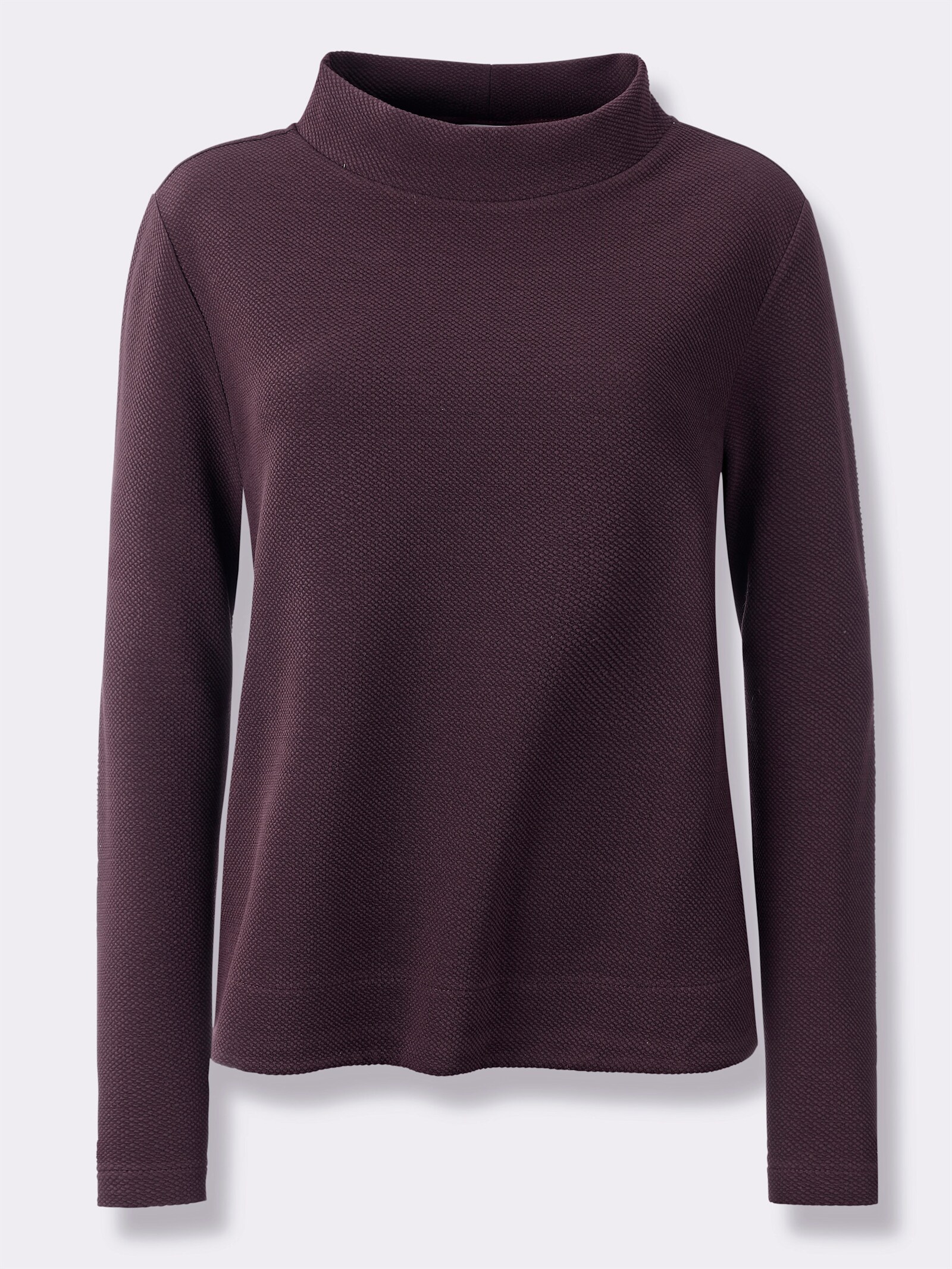 heine Sweatshirt in Melange-Optik - burgund