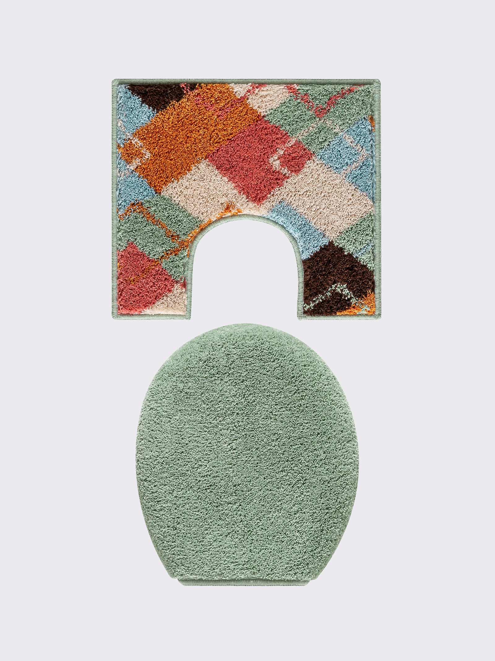 Grund Badematte - salbei-gemustert